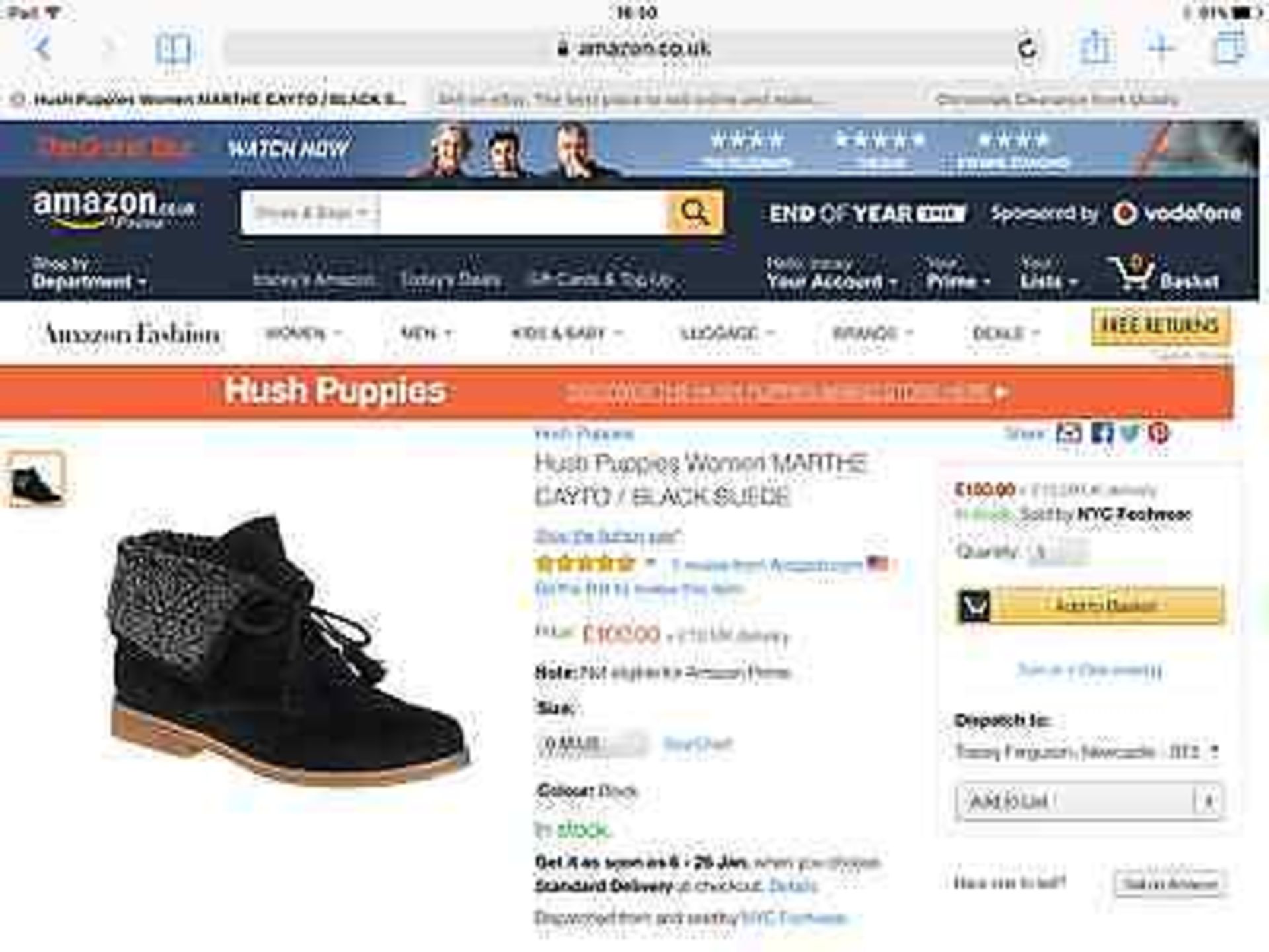 Hush Puppies Black Suede Martha Cayto Ankle Boot, Size UK 7, RRP £100 (New with box) - Image 12 of 12