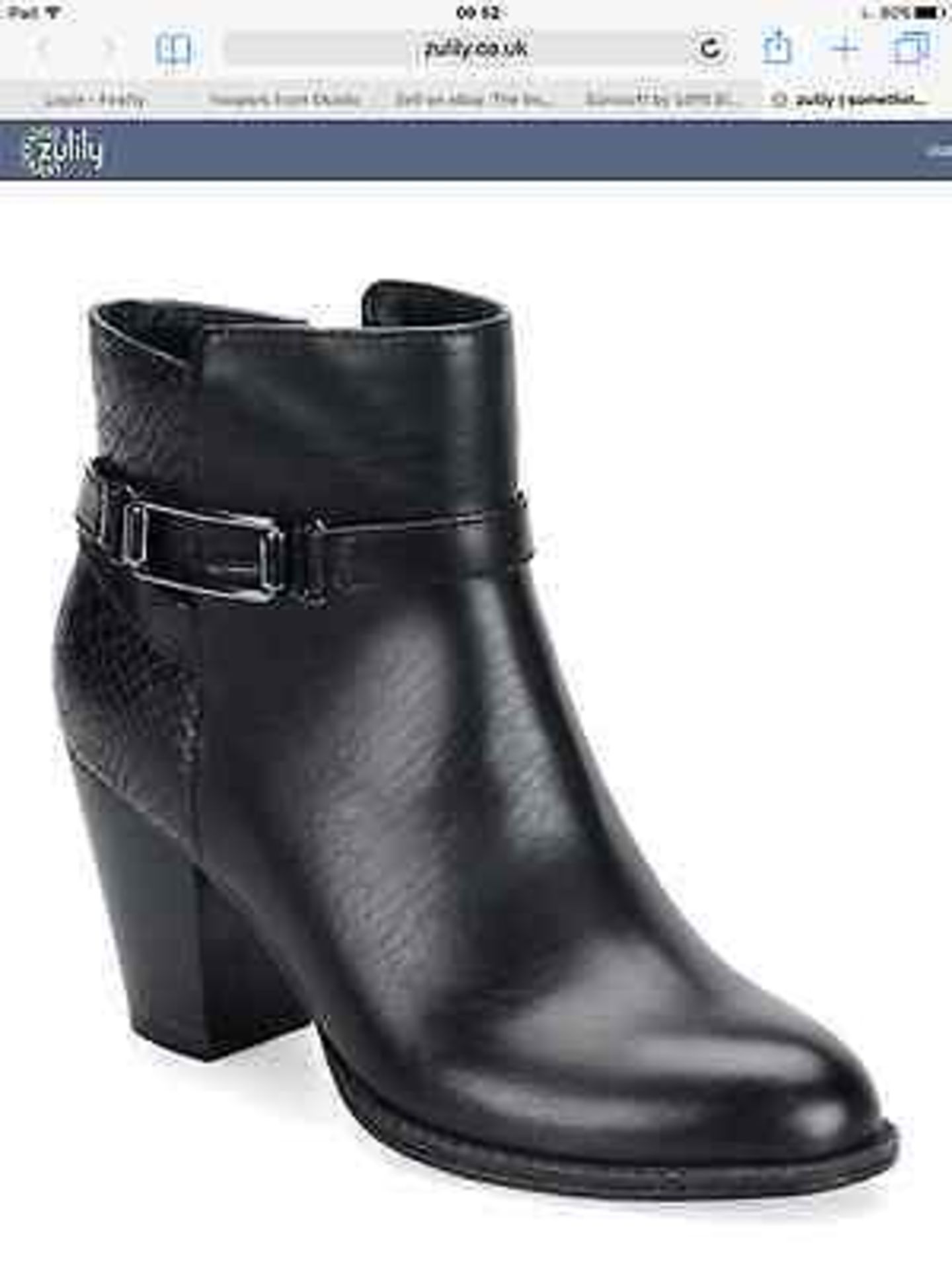 Euro Soft Black Sigourney Ankle Boot, Size EUR 38 (New with box)