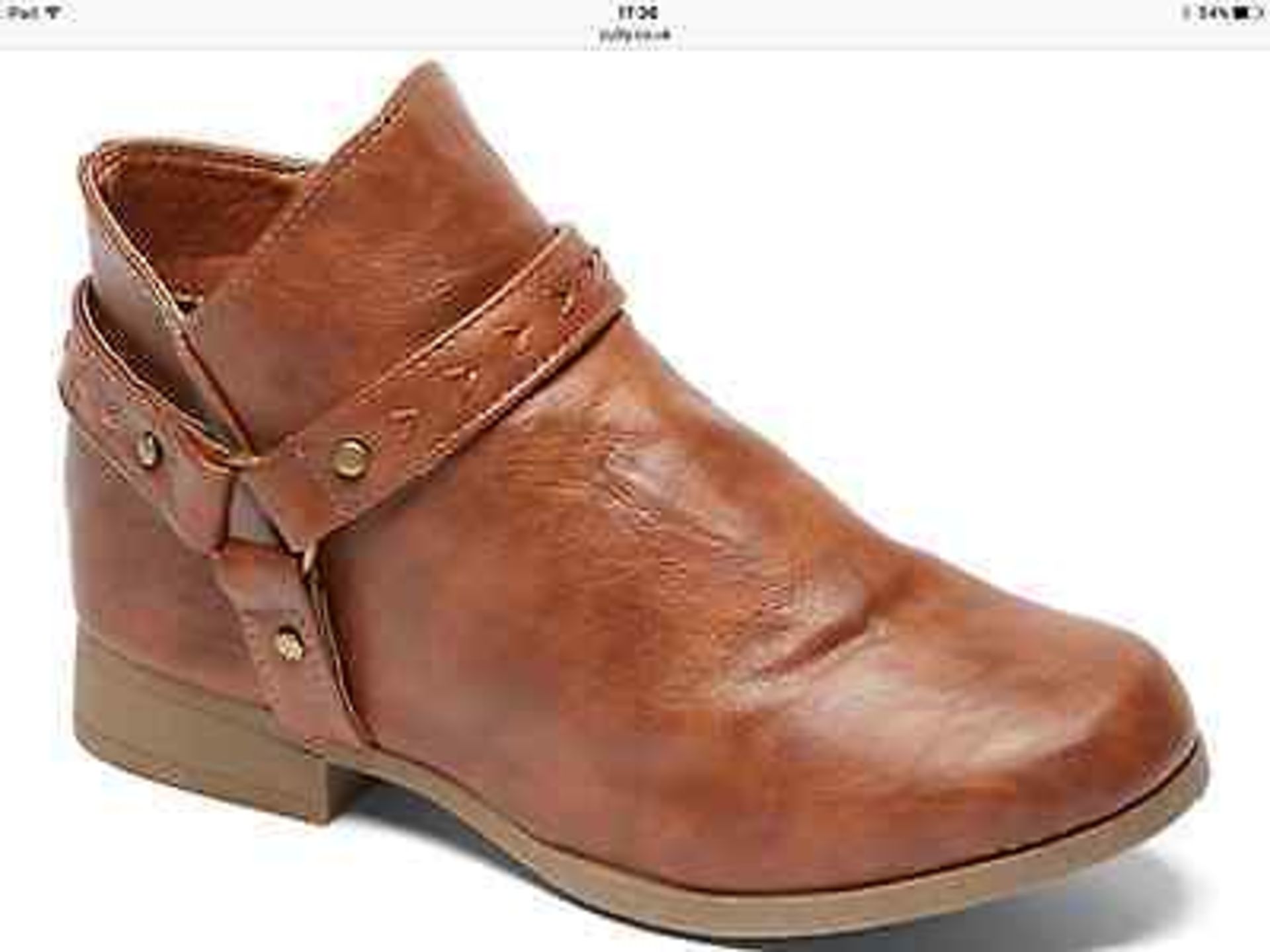 Chatties Cognac Harness Ankle Bootie, Size Eur 34, RRP £53.99 (New without box) - Image 2 of 4