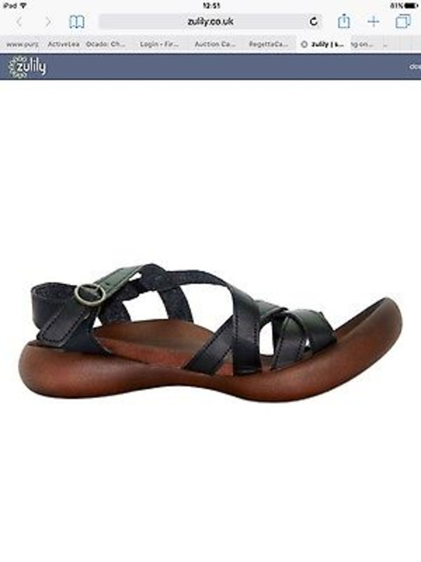 RegettaCanoe Black Field Arum Sandal, size 4, RRP £85.99 (New with box)