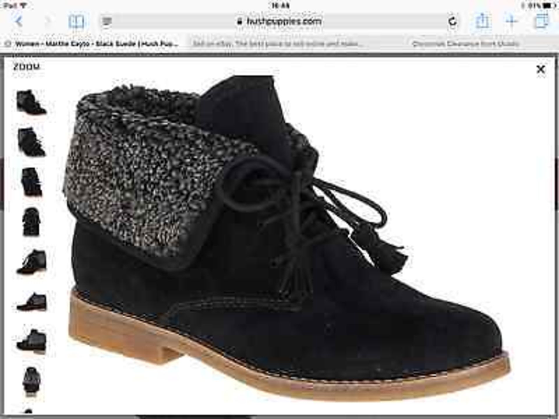 Hush Puppies Black Suede Martha Cayto Ankle Boot, Size UK 7, RRP £100 (New with box) - Image 4 of 12