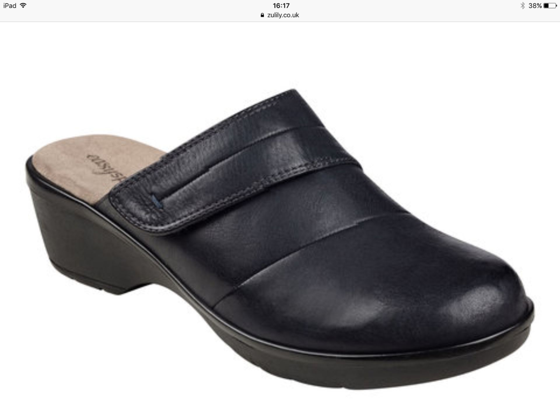 Easy Spirit Navy Pallen Leather Clog, Size Eur 37 (New with box) - Image 2 of 4