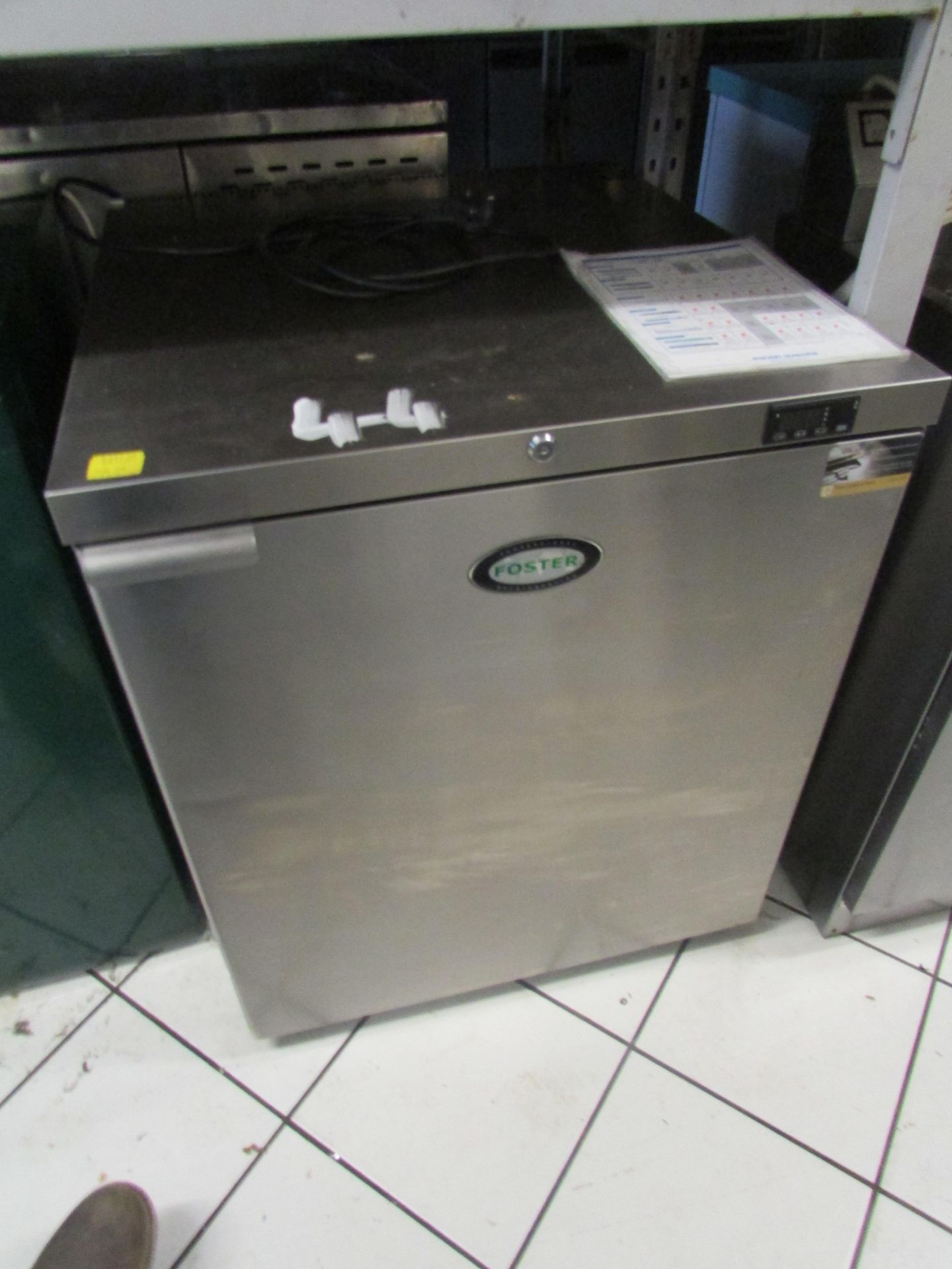 Foster Refrigeration Single Door Under Counter Stainless Steel Fridge (Tested & Working)