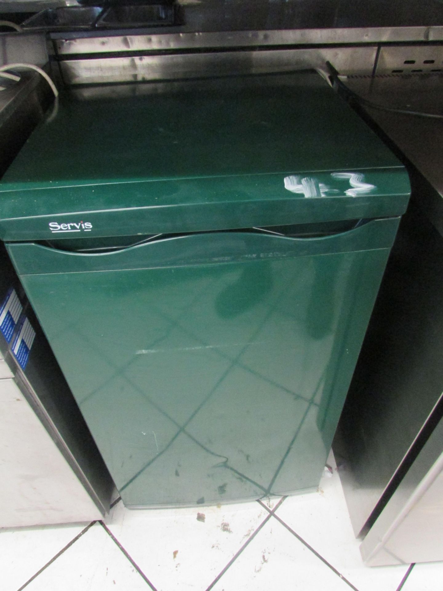 Servis Single Door Under Counter Fridge / Green (Untested)