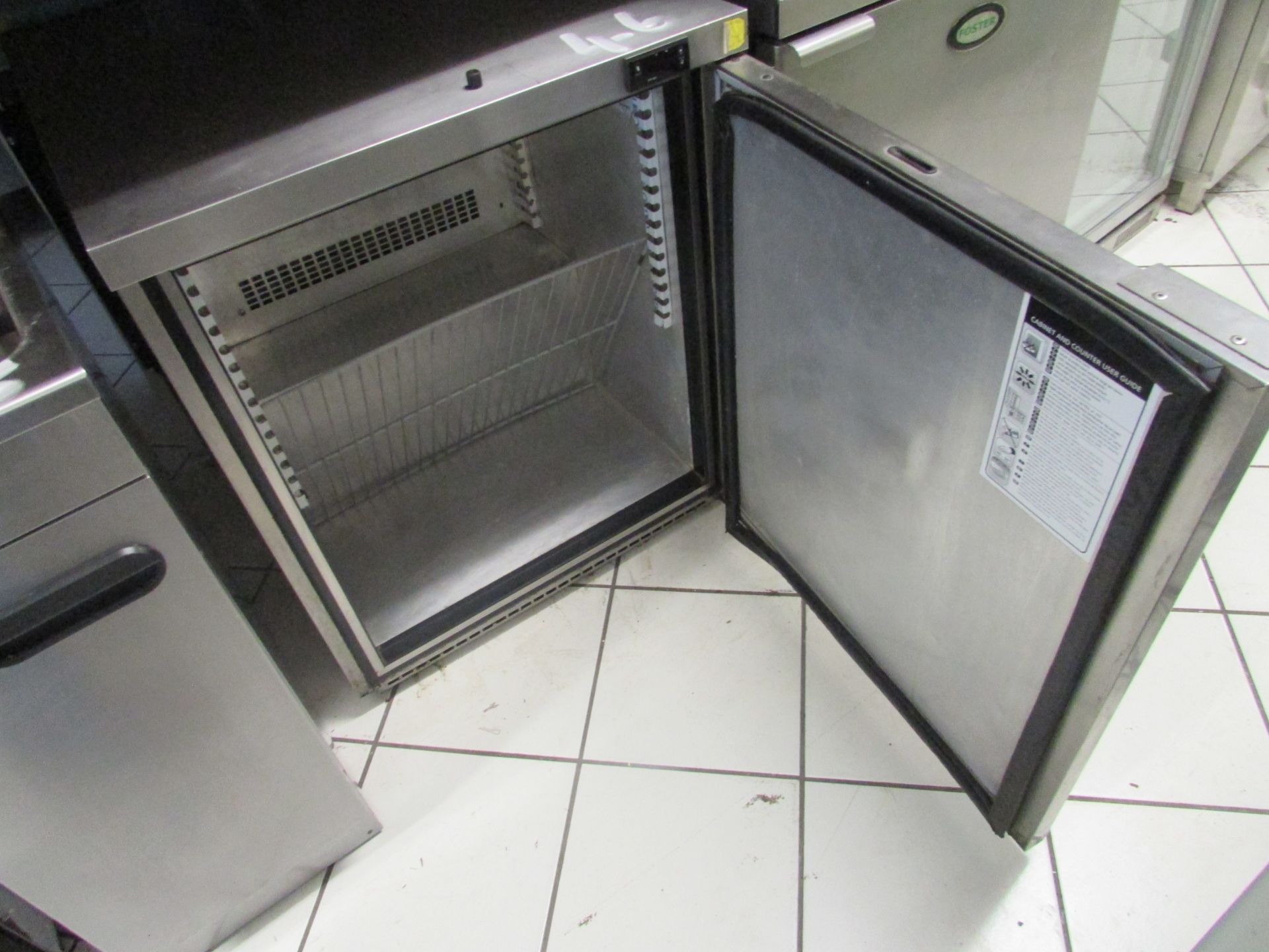 Foster Refrigeration Single Door Under Counter Stainless Steel Fridge (Tested & Working) - Image 2 of 2