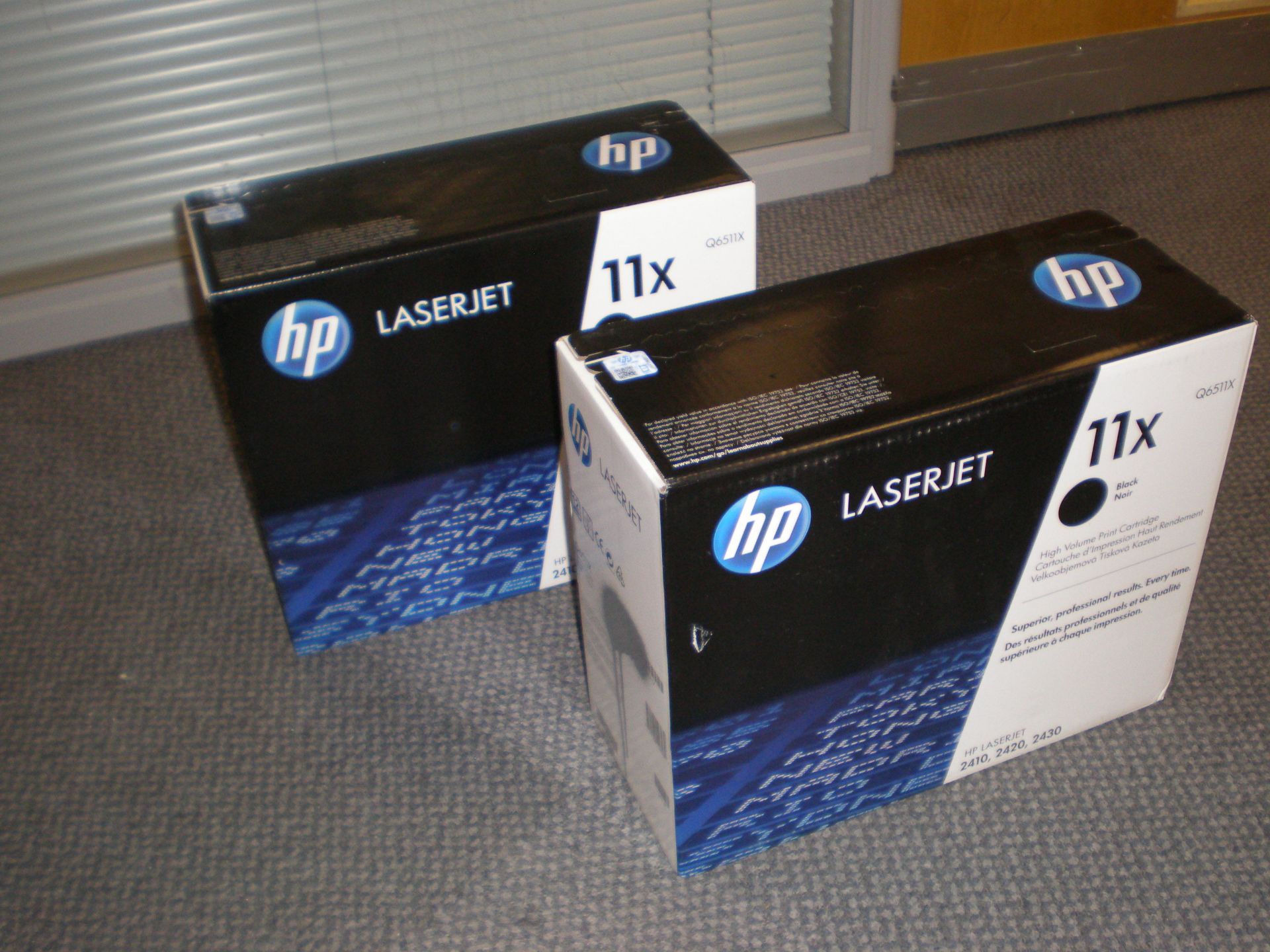 Pair (X2) Brand New Authentic Hp Toner For Hp Laserjet 2410, 2420, 2430, Hp Code Q6511X (Selling