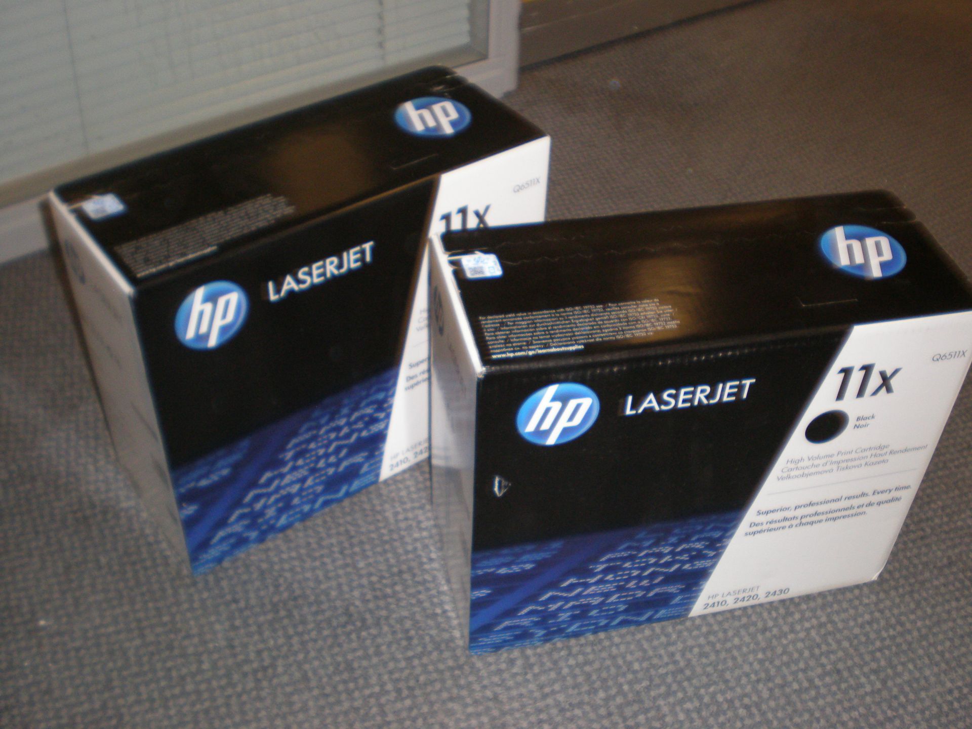 Pair (X2) Brand New Authentic Hp Toner For Hp Laserjet 2410, 2420, 2430, Hp Code Q6511X (Selling - Image 4 of 4