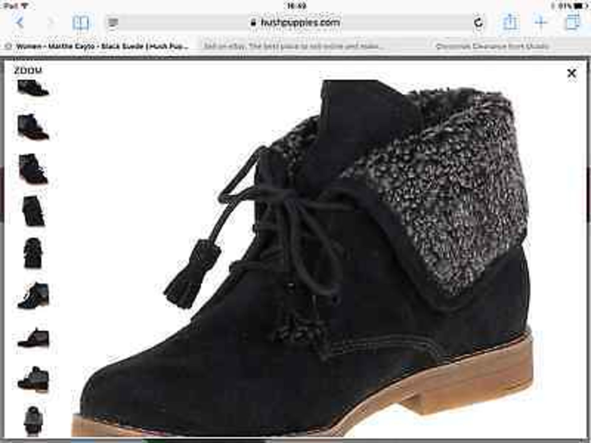 Hush Puppies Black Suede Martha Cayto Ankle Boot, Size UK 7, RRP £100 (New with box) [Ref: ] - Image 7 of 12