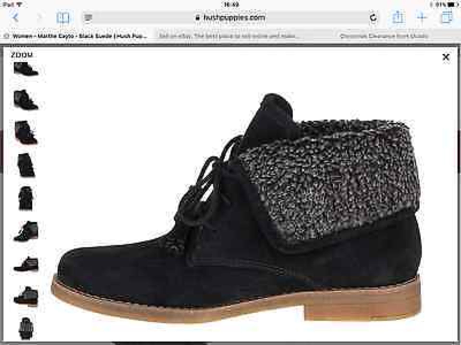 Hush Puppies Black Suede Martha Cayto Ankle Boot, Size UK 7, RRP £100 (New with box) [Ref: ] - Image 8 of 12