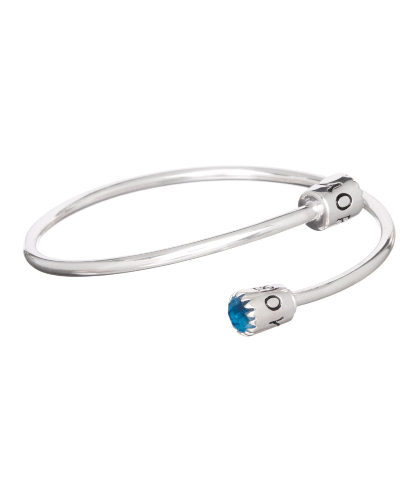 Moress Sterling Silver & Baby Blue Cubic Zirconia Cuff (Us Size: Os) [Ref: 24799274]