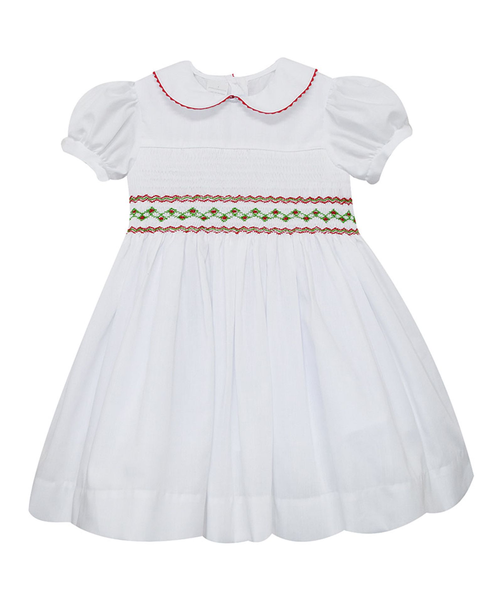 Vive La Fête White Smocked Dress Short Sleeve Dress - Infant & Toddler (Us Size: 4 Years) [Ref: