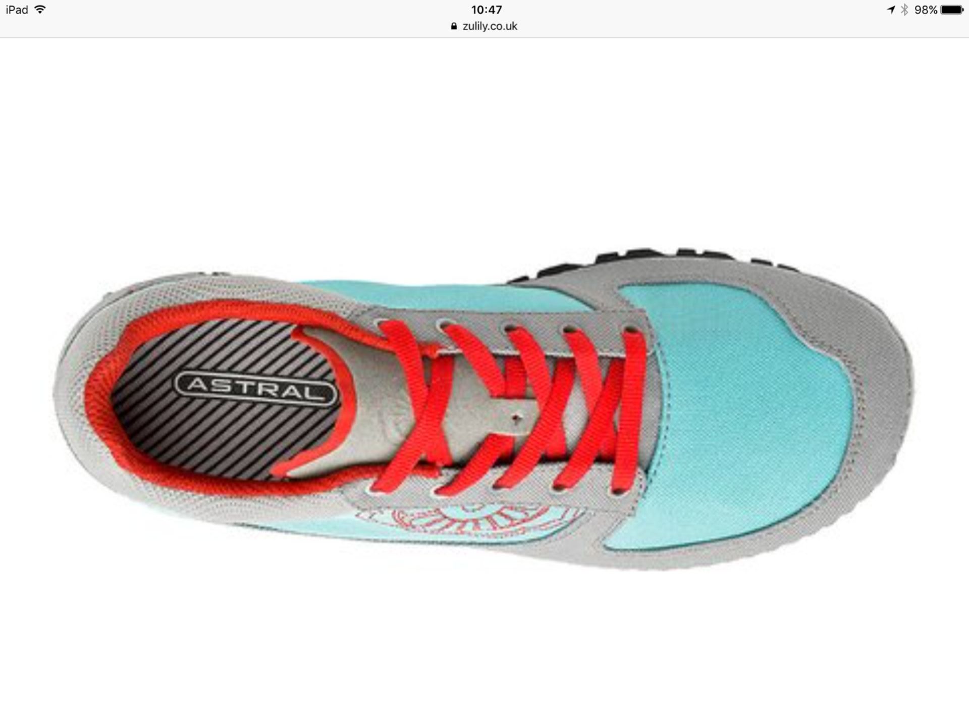 ASTRAL Turquoise & Granite Grey Tinker Sneaker, Size UK 8.5 (New with box) [Ref: 43759909] - Image 4 of 7