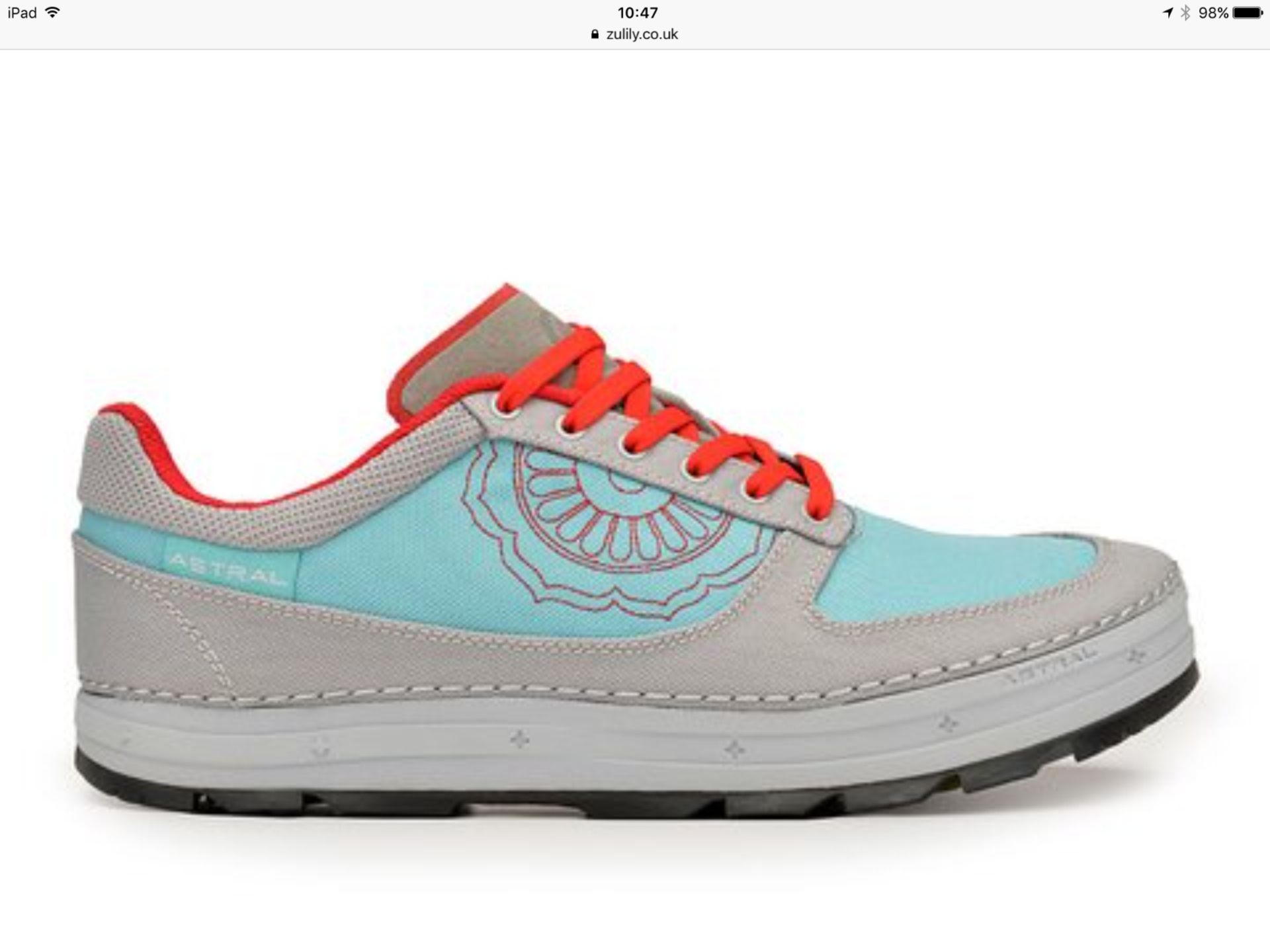 ASTRAL Turquoise & Granite Grey Tinker Sneaker, Size UK 8.5 (New with box) [Ref: 43759909] - Image 3 of 7