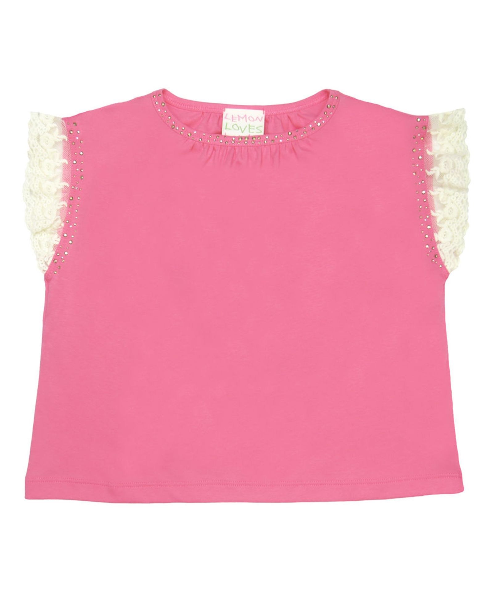 Pink Lemonade & Lace Ruffle Earth Top - Toddler & Girls, Size 5 Years (New With Tags) [Ref: