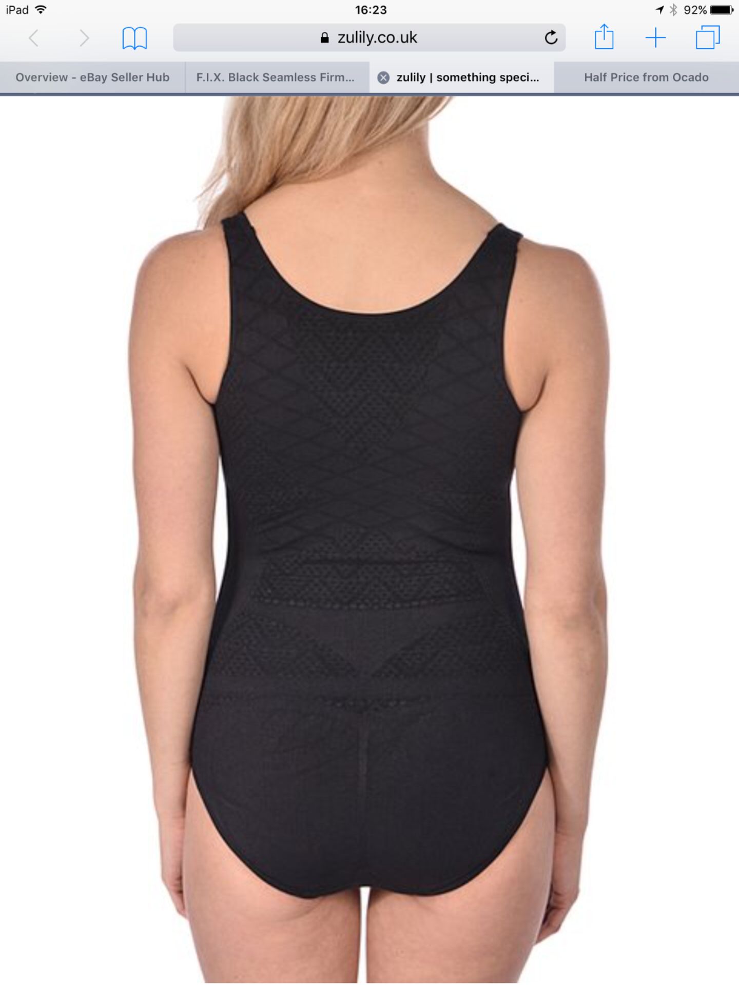 F.I.X. Black Seamless Firm Compression Underbust Bodysuit, Size S/M (New With Tags) [Ref: -T-] - Image 3 of 5