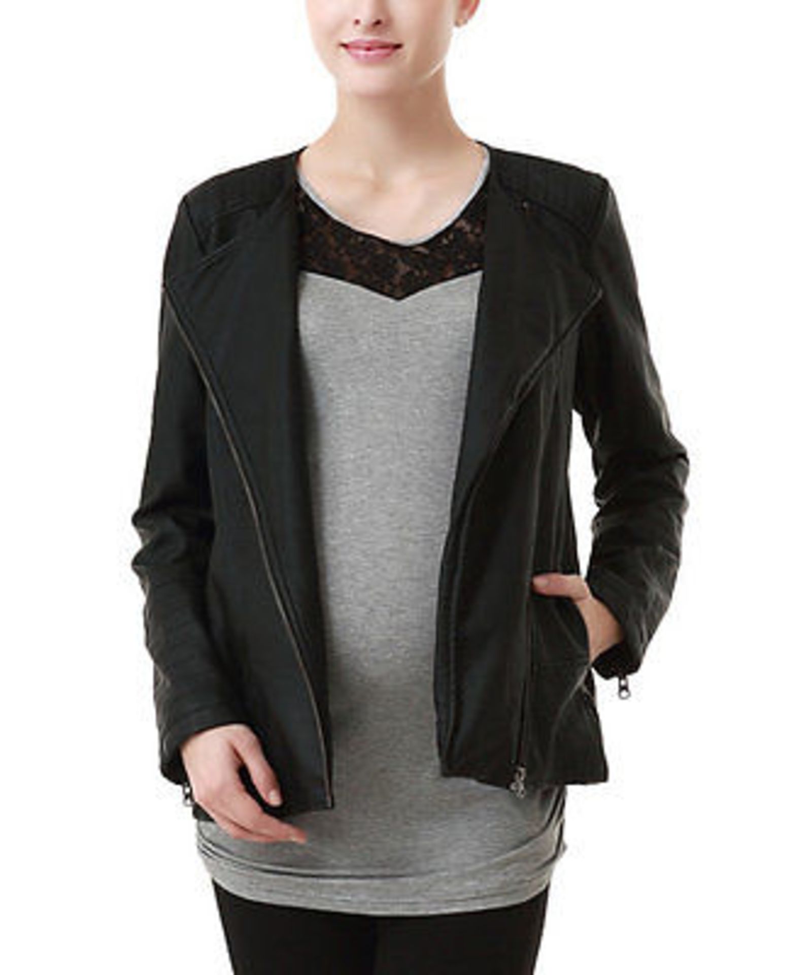 Momo Black Sierra Maternity Jacket (Us 8/Uk 12/Eu 40) (New With Tags) [Ref: 23329727--H]