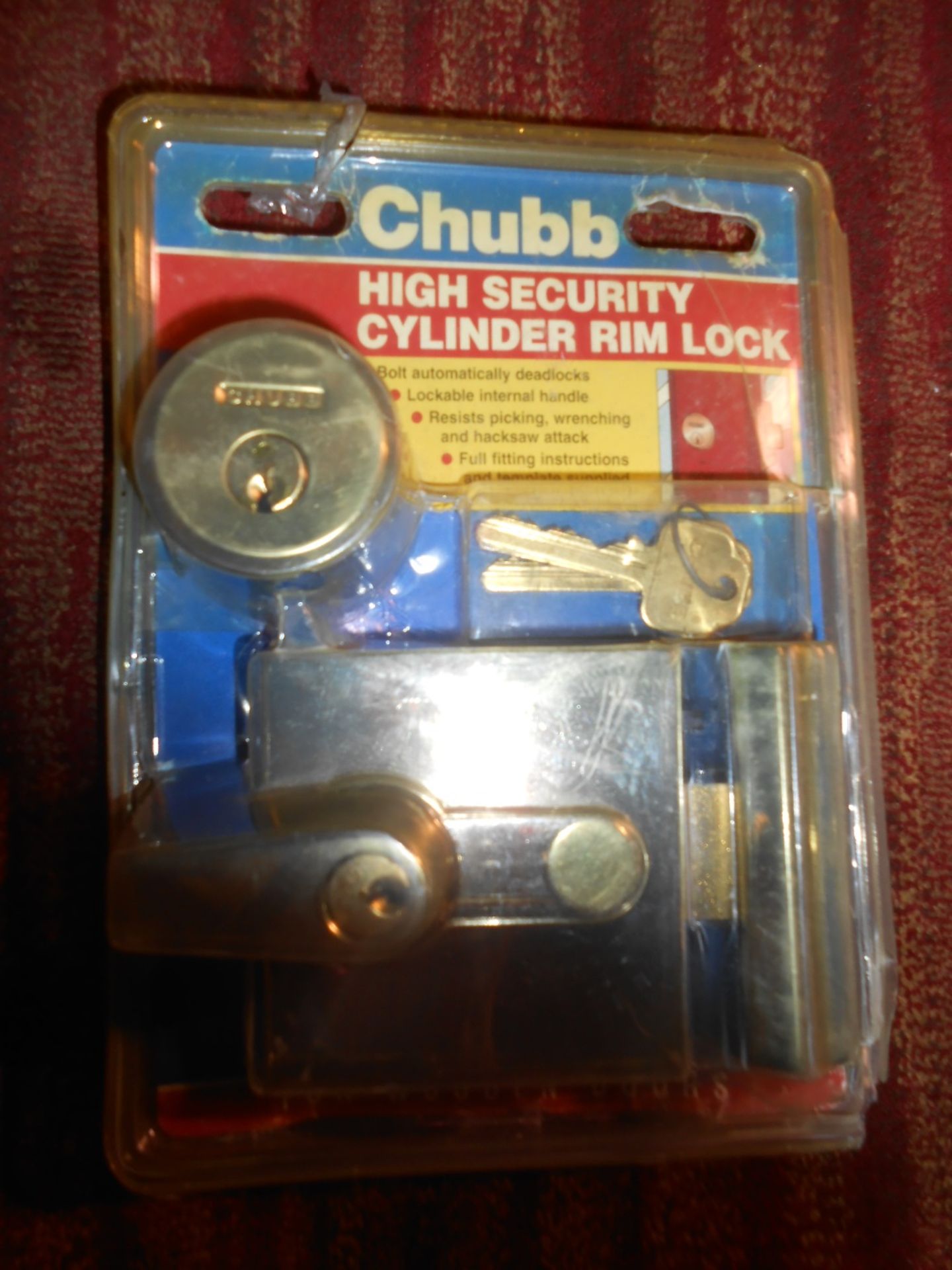 Brand New Chubb High Security Cylinder Rim Lock With Fittings Brand New Inn Box