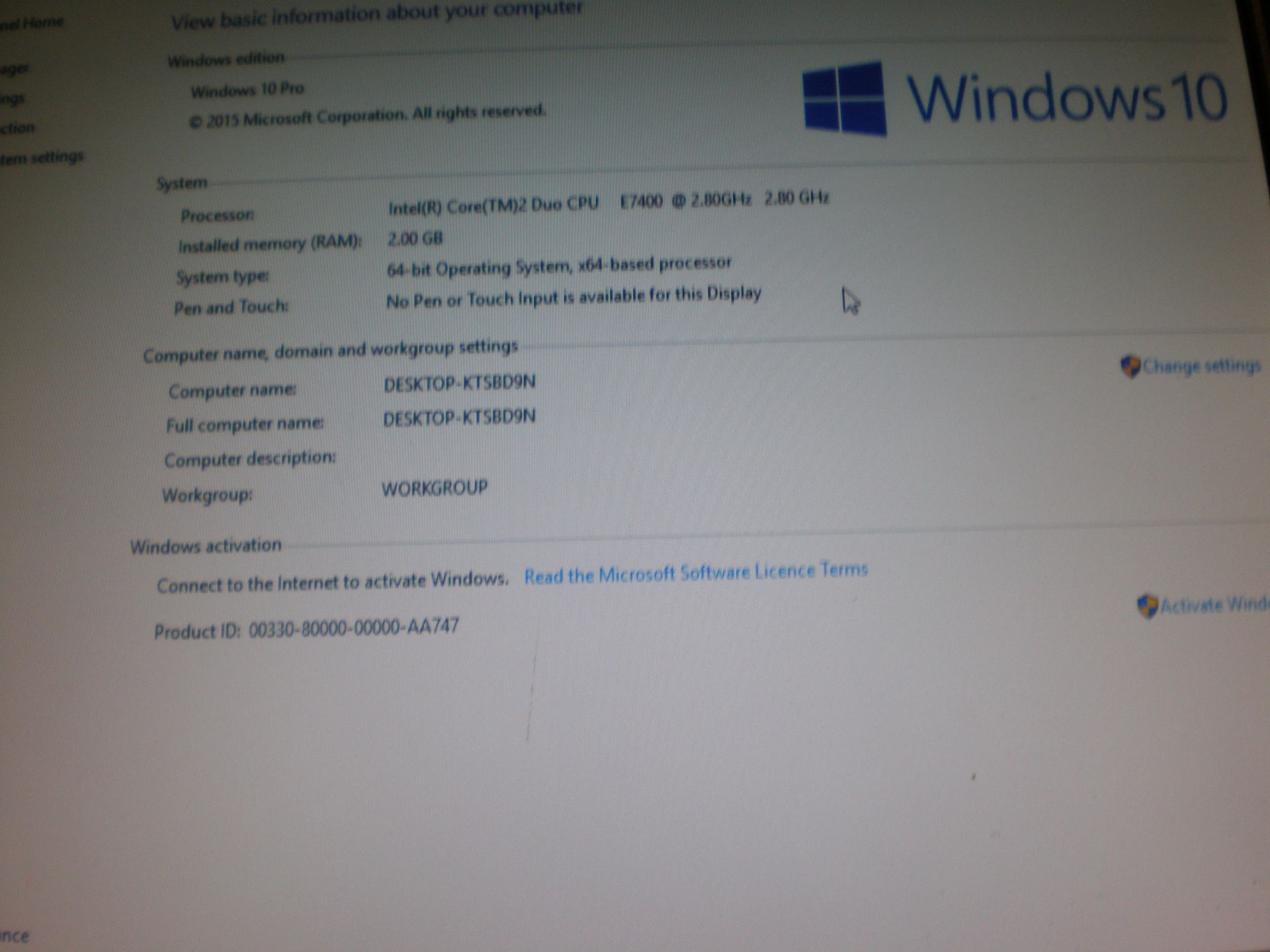 Pc Tower Unit Fresh Install Of Windows 10 2G / 2.80Ghz. Intel Core 2 Duo / 64 Bit Os - Image 2 of 6