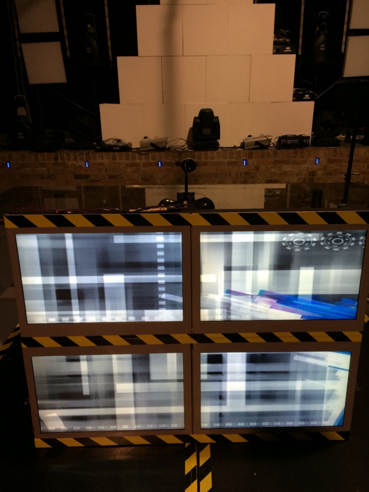 Custom Design Dj Consoe With 4 Screen Lcd Video Wall Metal Front Enclosure And Stand Glass Shelf For - Image 3 of 11