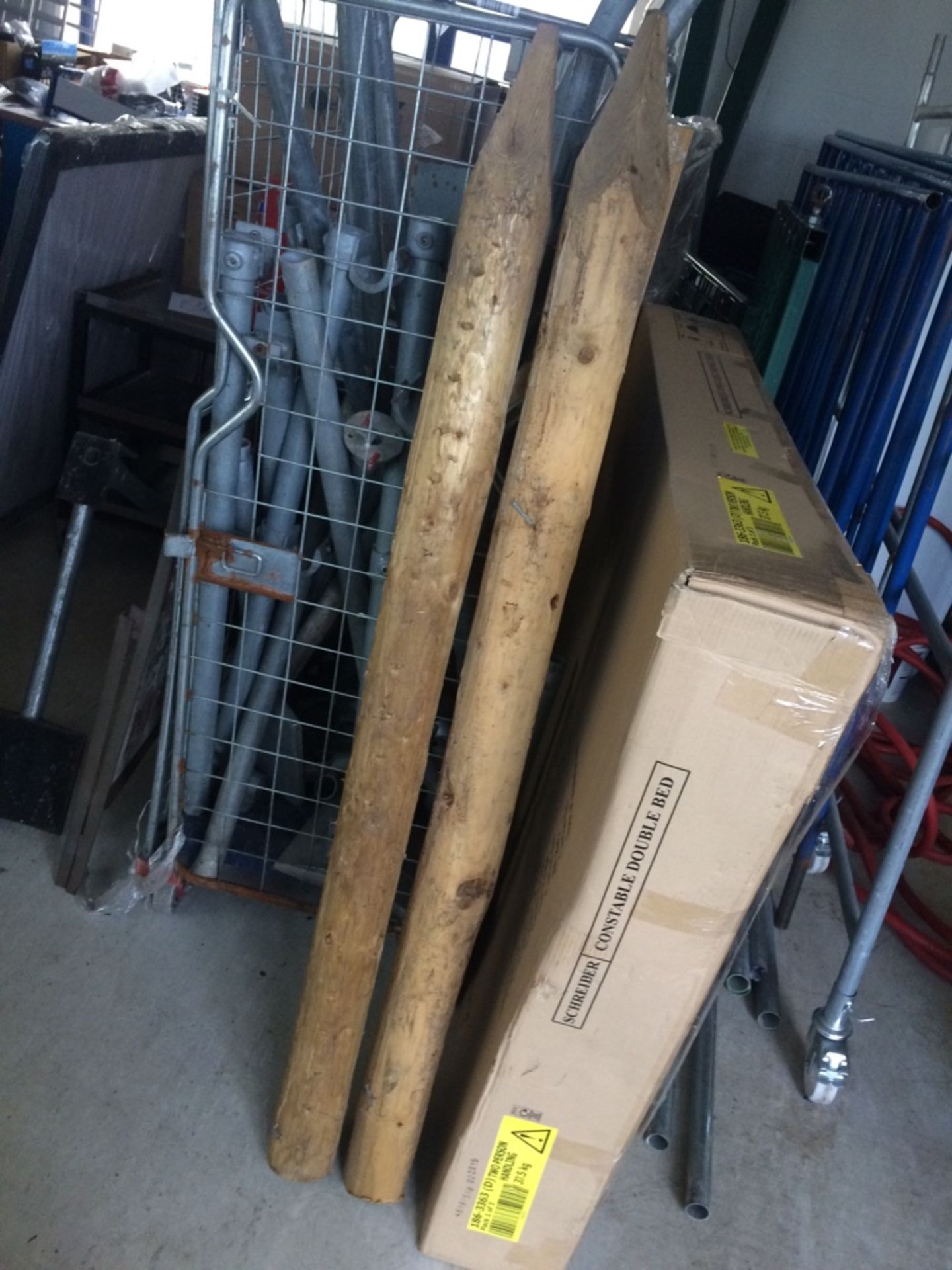 Pair Wood Fence Posts