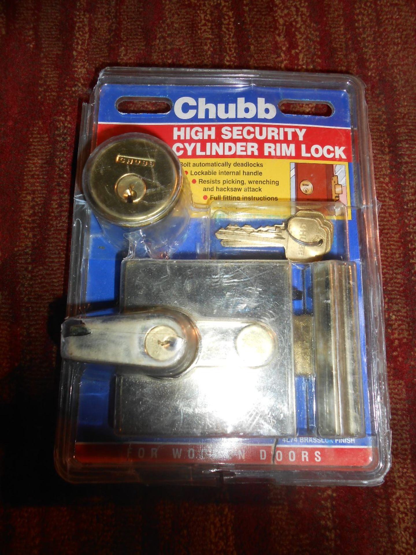 Brand New Chubb High Security Cylinder Rim Lock With Fittings Brand New Inn Box