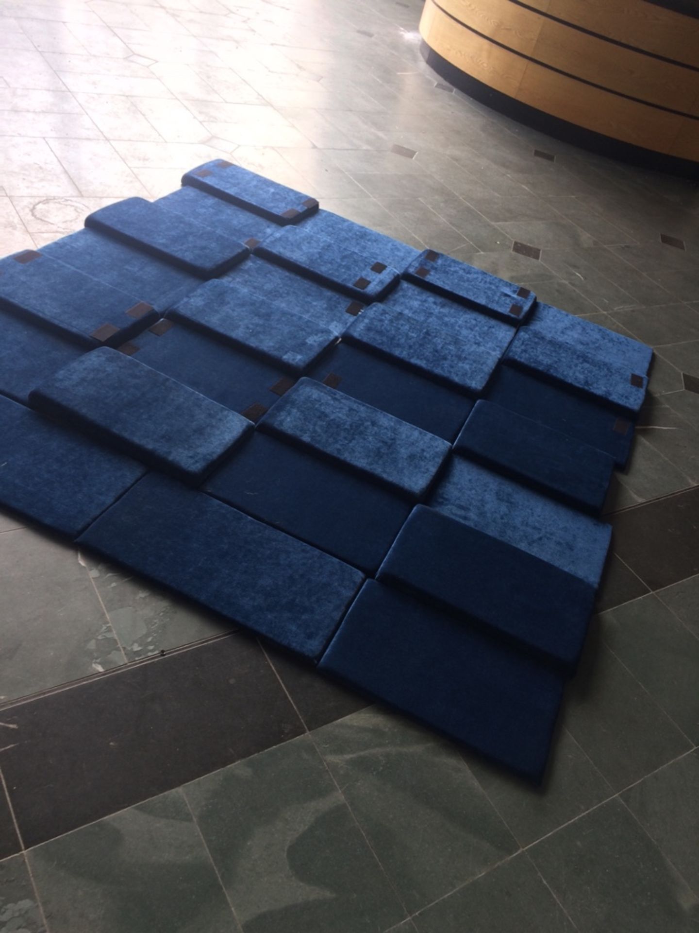 Velvet Wall Cladding Panels Previously Used On Entrance Hall Feature Wall Velcro Fixes To Any Wall - Image 3 of 5