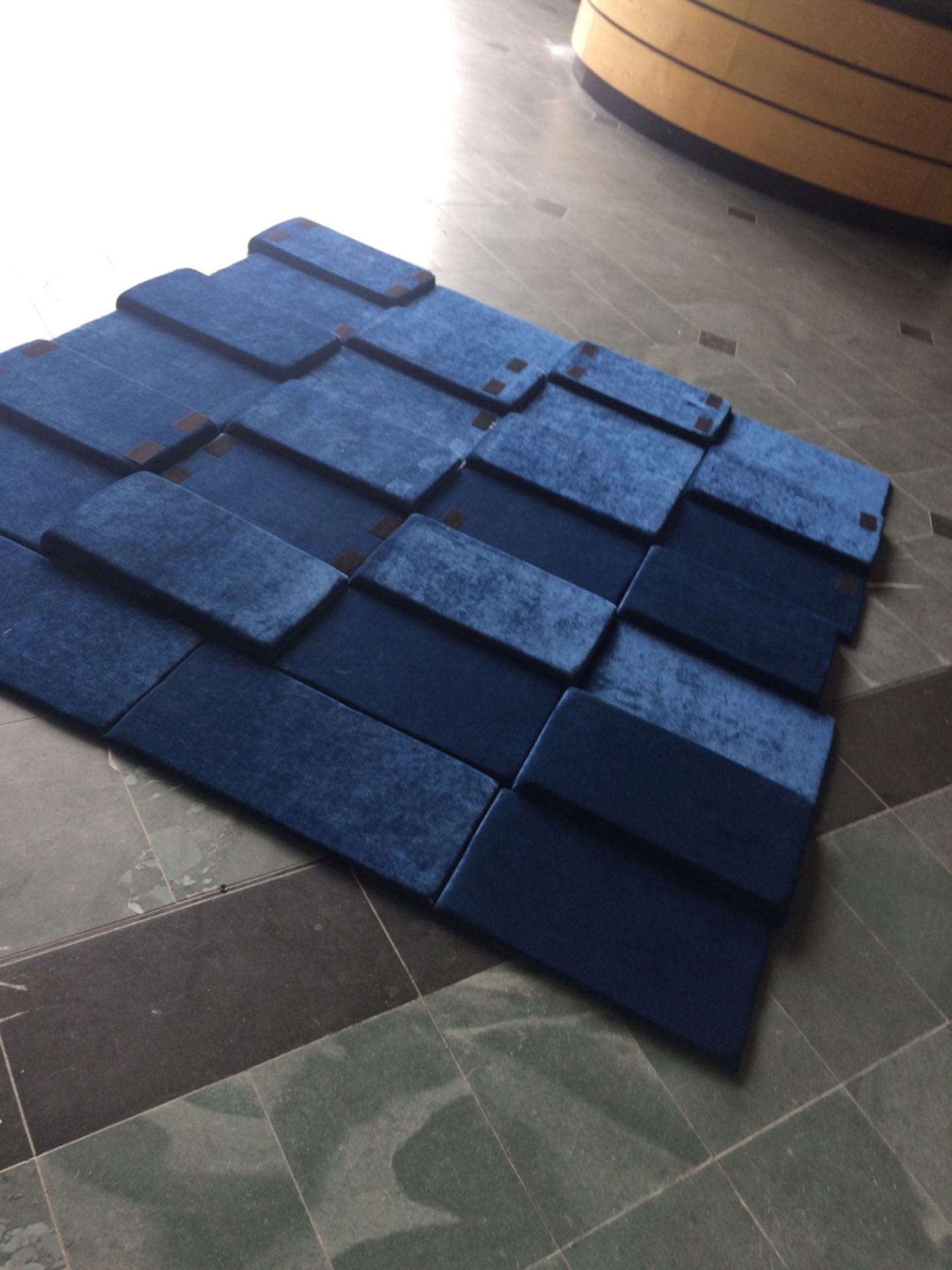 Velvet Wall Cladding Panels Previously Used On Entrance Hall Feature Wall Velcro Fixes To Any Wall - Image 2 of 5