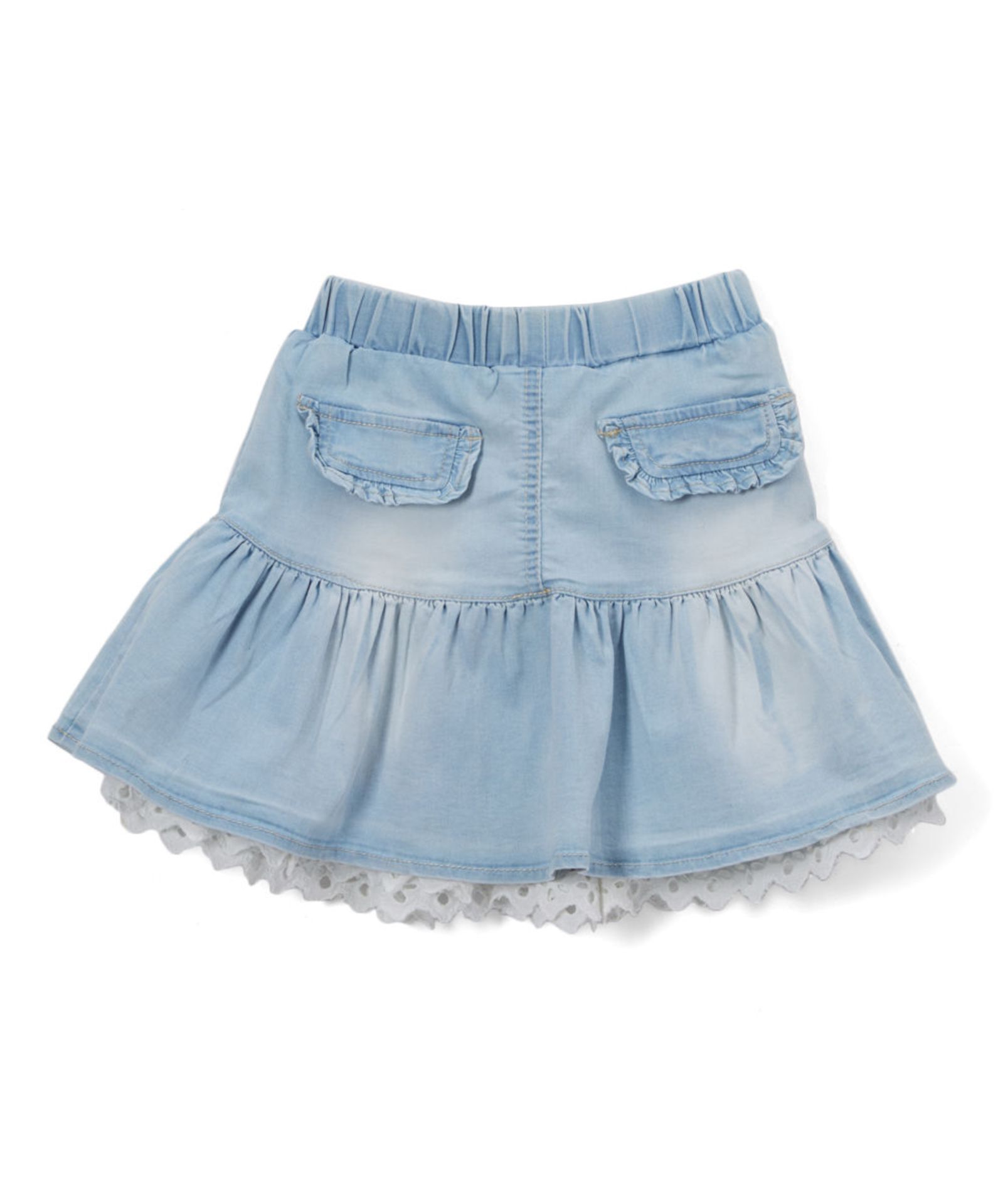 Frills du Jour Light Blue Denim Ruffle Skirt (Age 5/6 yrs) (New with tags) [Ref: 48210981- T-109]