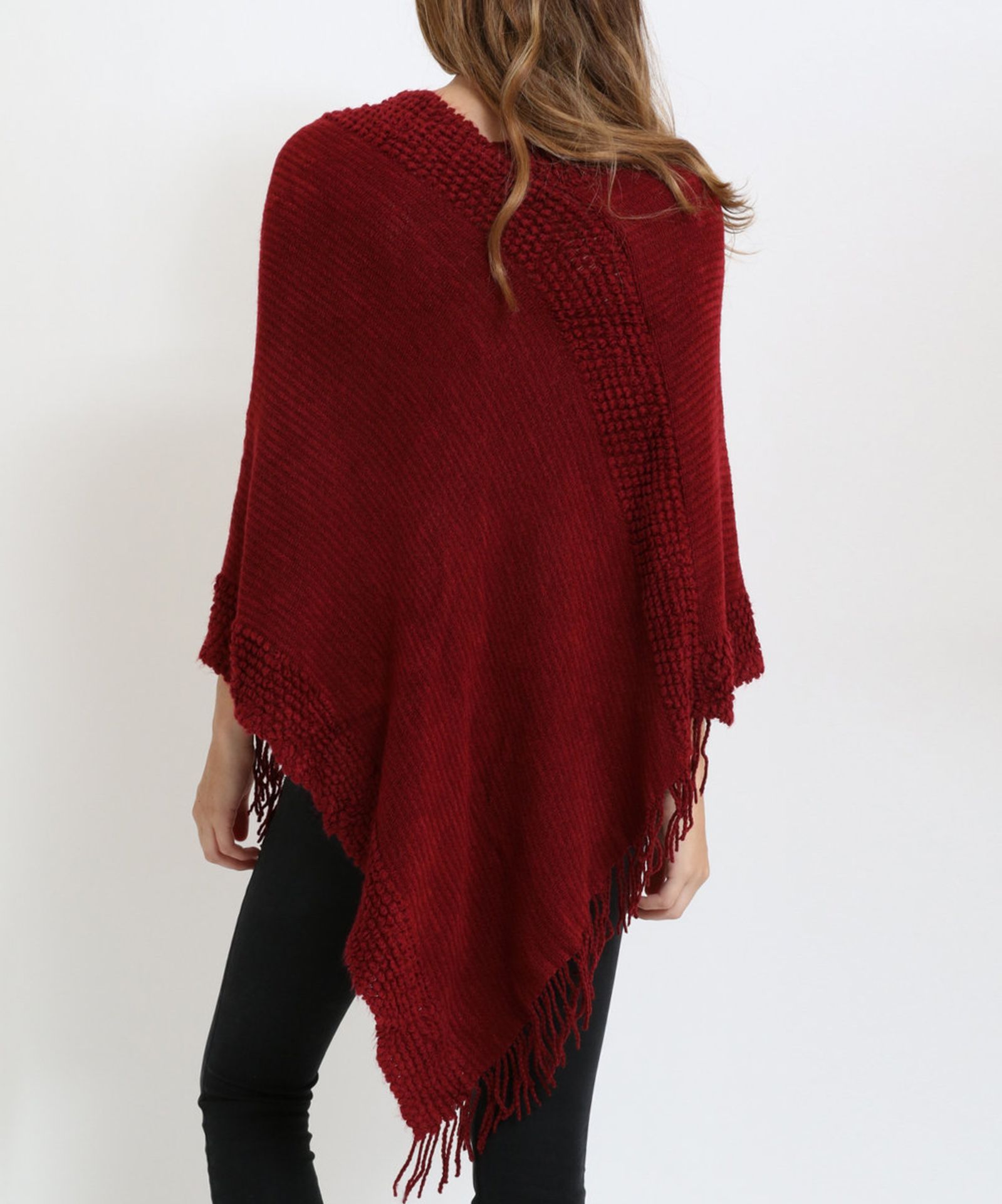 funkitribe Burgundy Cozy Poncho (Us Size: ONE SIZE) [Ref: 43003237] - Image 3 of 3