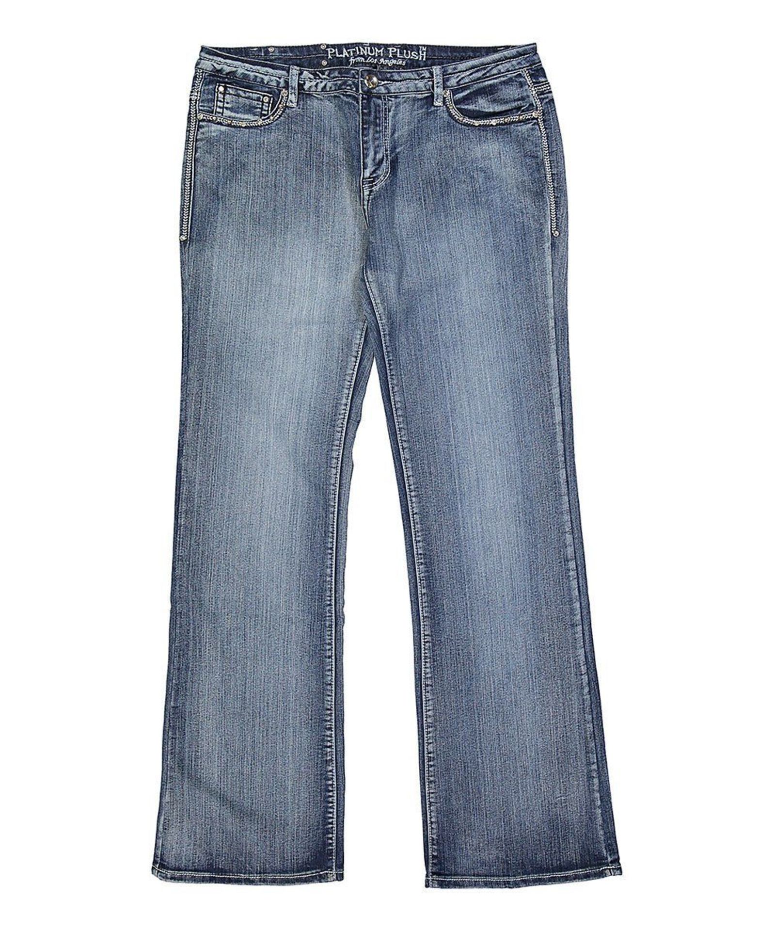 Bus Stop Denim Embroidered Pocket Jeans -Plus (Size 19) (New with tags) [Ref: 41573590- T-55]