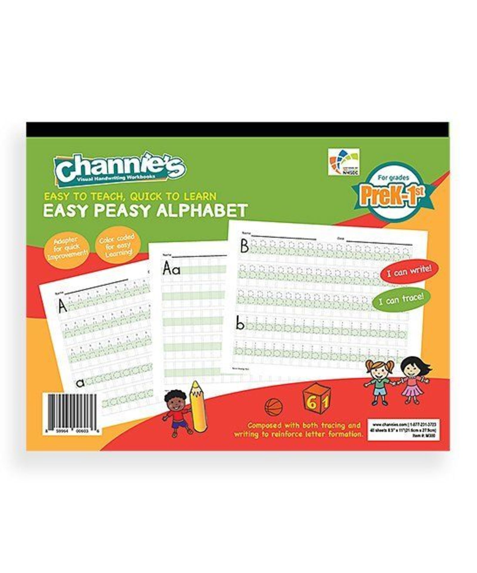 Grades PreK-1st Channie's Easy Peasy Alphabet Pad (New) [Ref: 45477797- T-103]