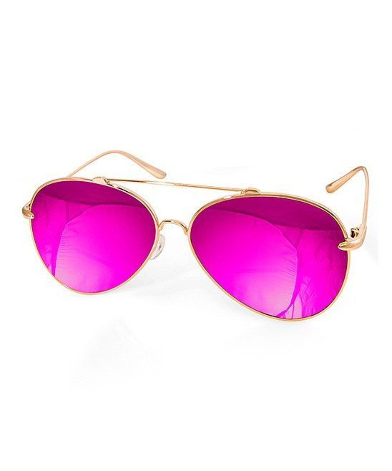 AQS Hot Pink & Goldtone Tommie Sunglasses (One Size) (New with tags) [Ref: 44885186- T-13]