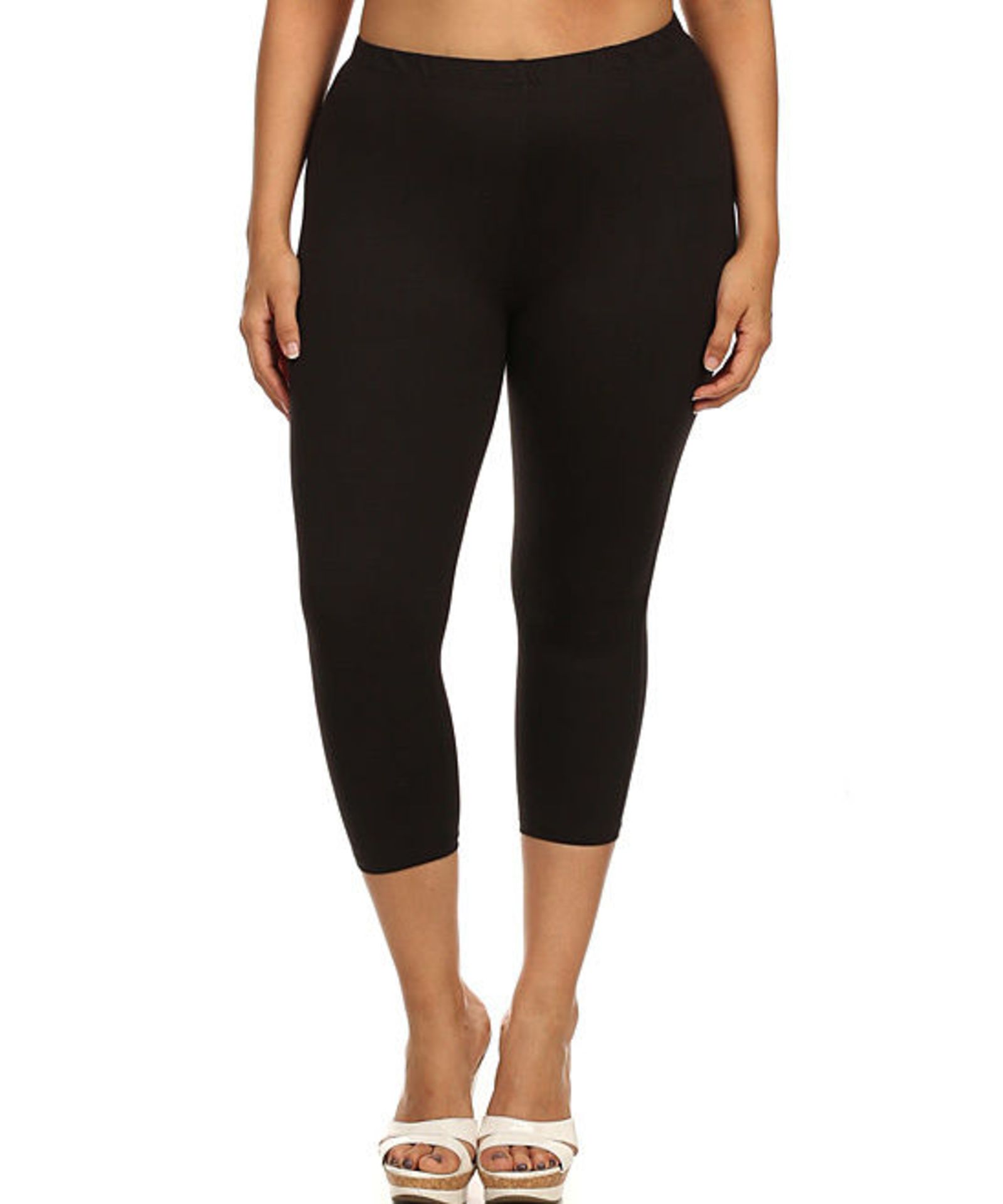 Black Capri Leggings (US 4/UK 8/EU 36) (New with tags) [Ref: 39196463- T-54]