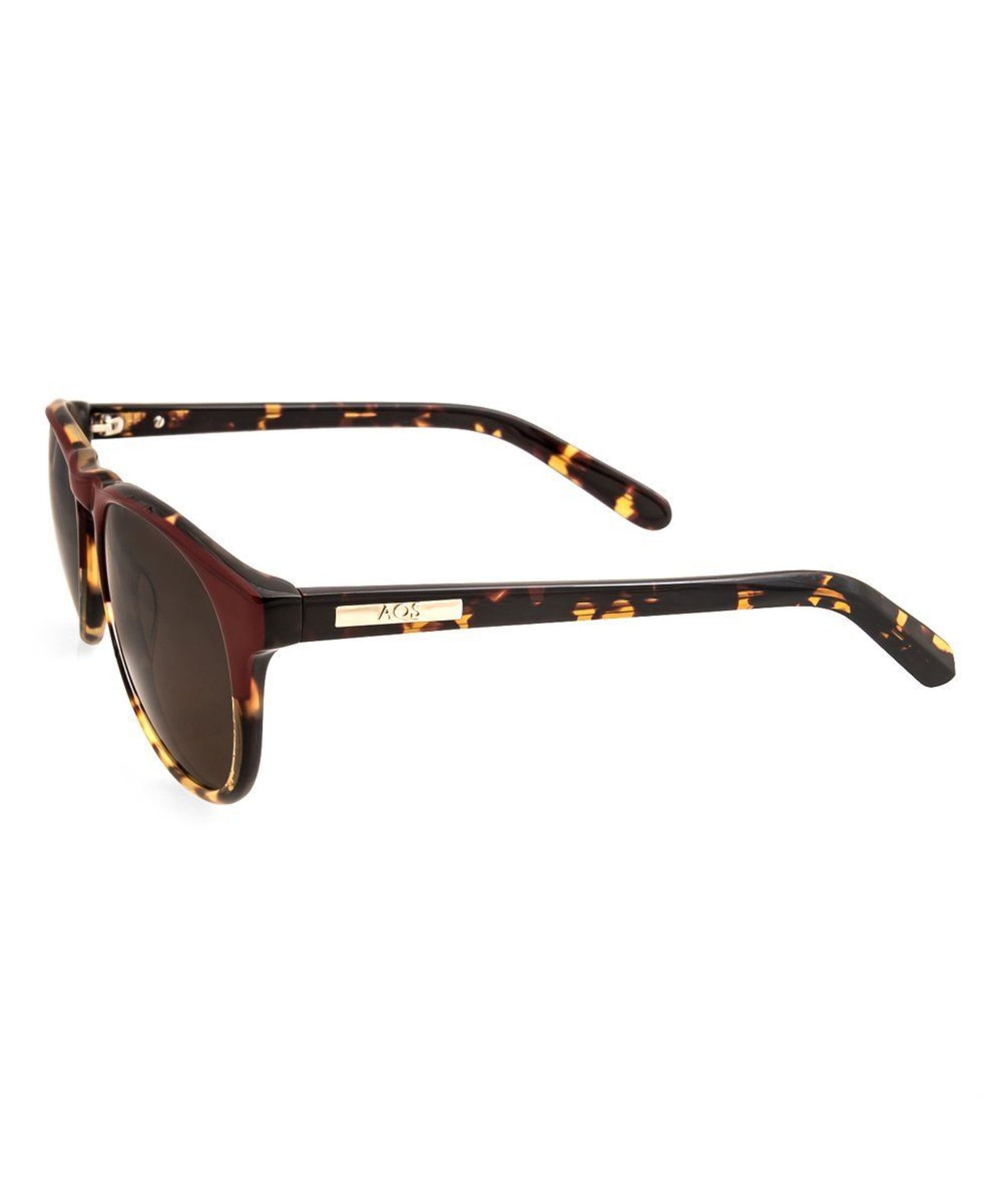 AQS Burgundy & Havana Banks Sunglasses (New with tags) [Ref: 30083430- T-95] - Image 2 of 2