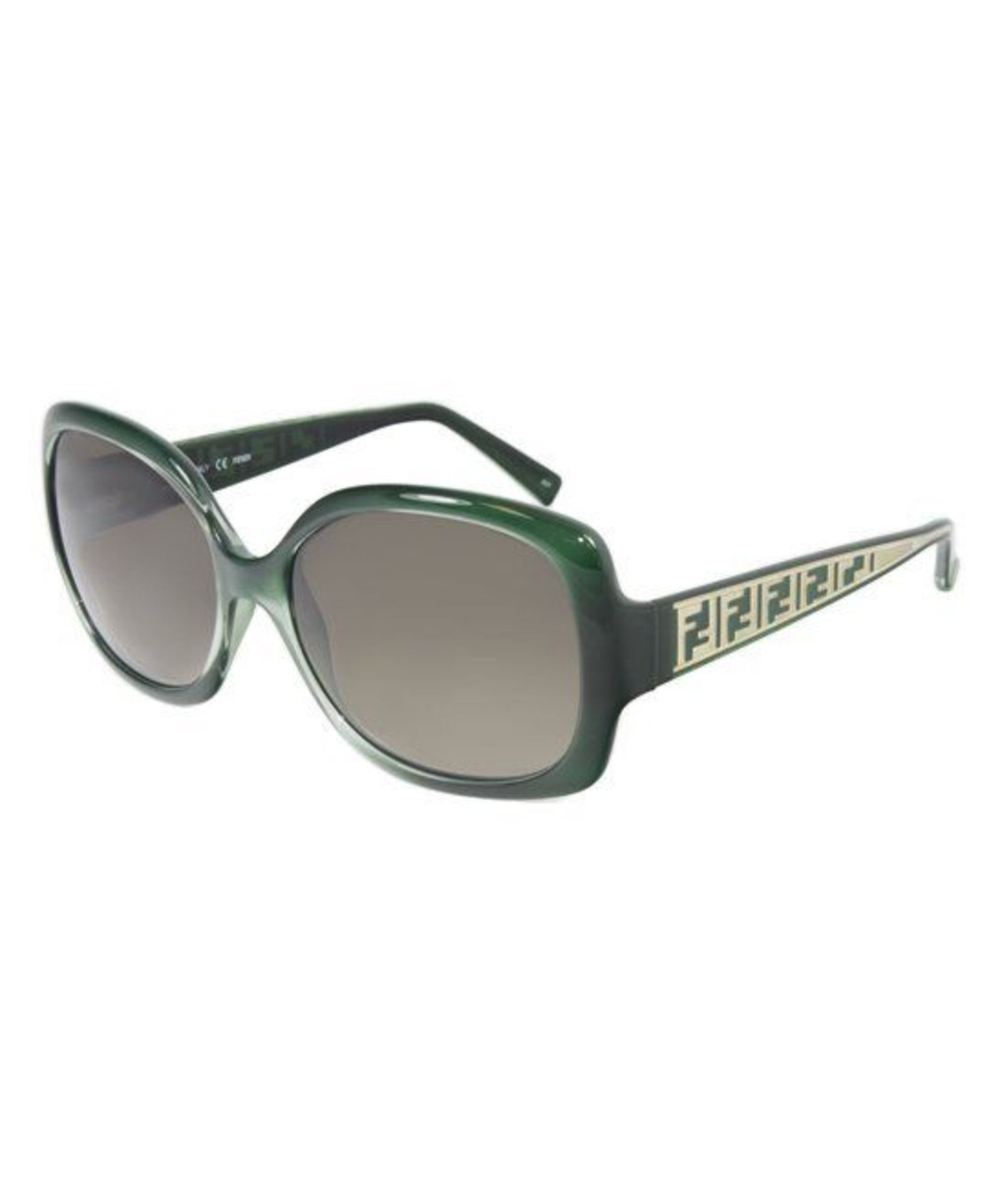 FENDI Green Logo-Arm Oversize Sunglasses (One Size) (New with tags) [Ref: 44966071- TT-]