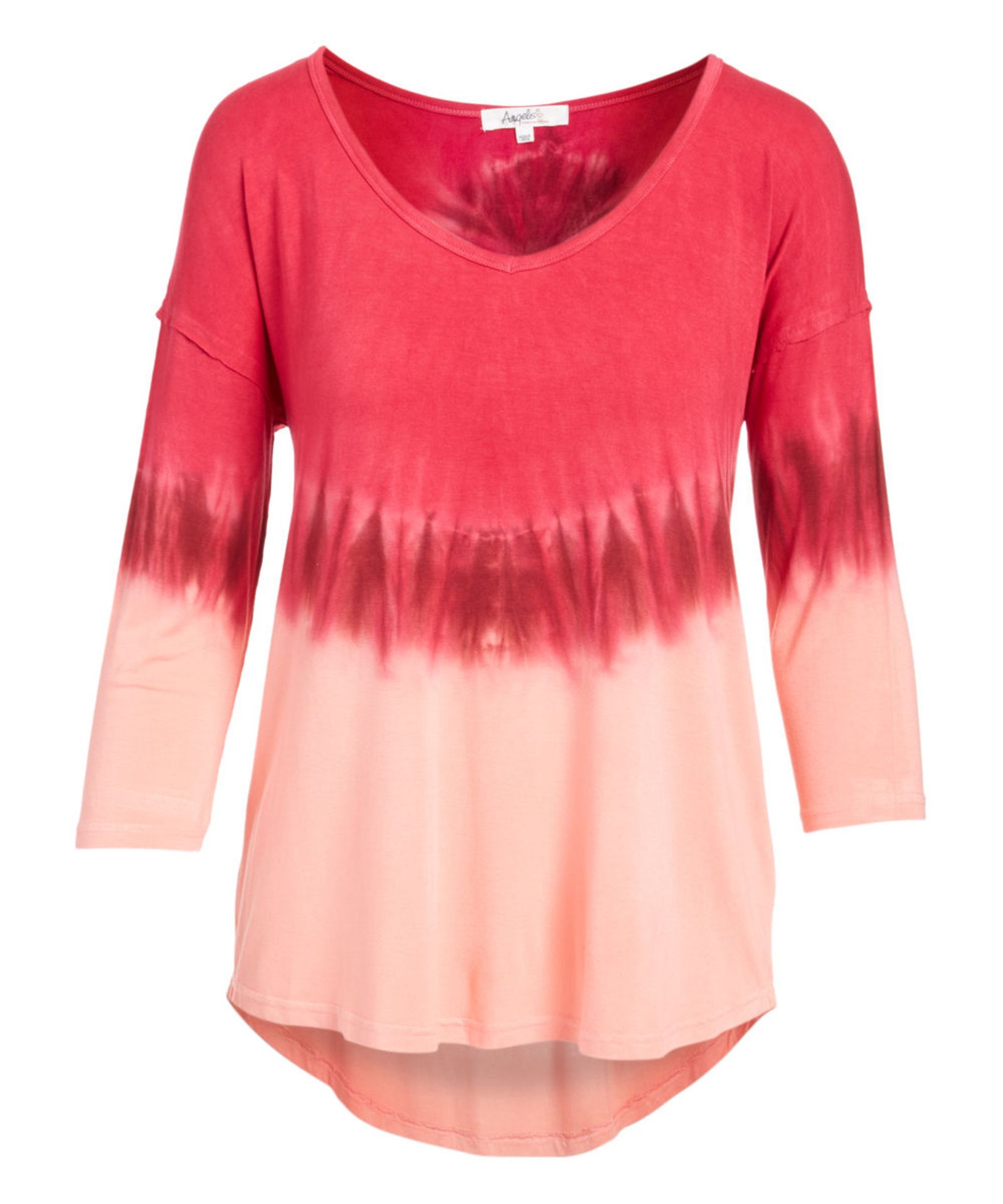 Angel Jeans Strawberry Ice Tie-Dye Three-Quarter Sleeve Top (Uk 16:Us 12) (New with tags) [Ref: