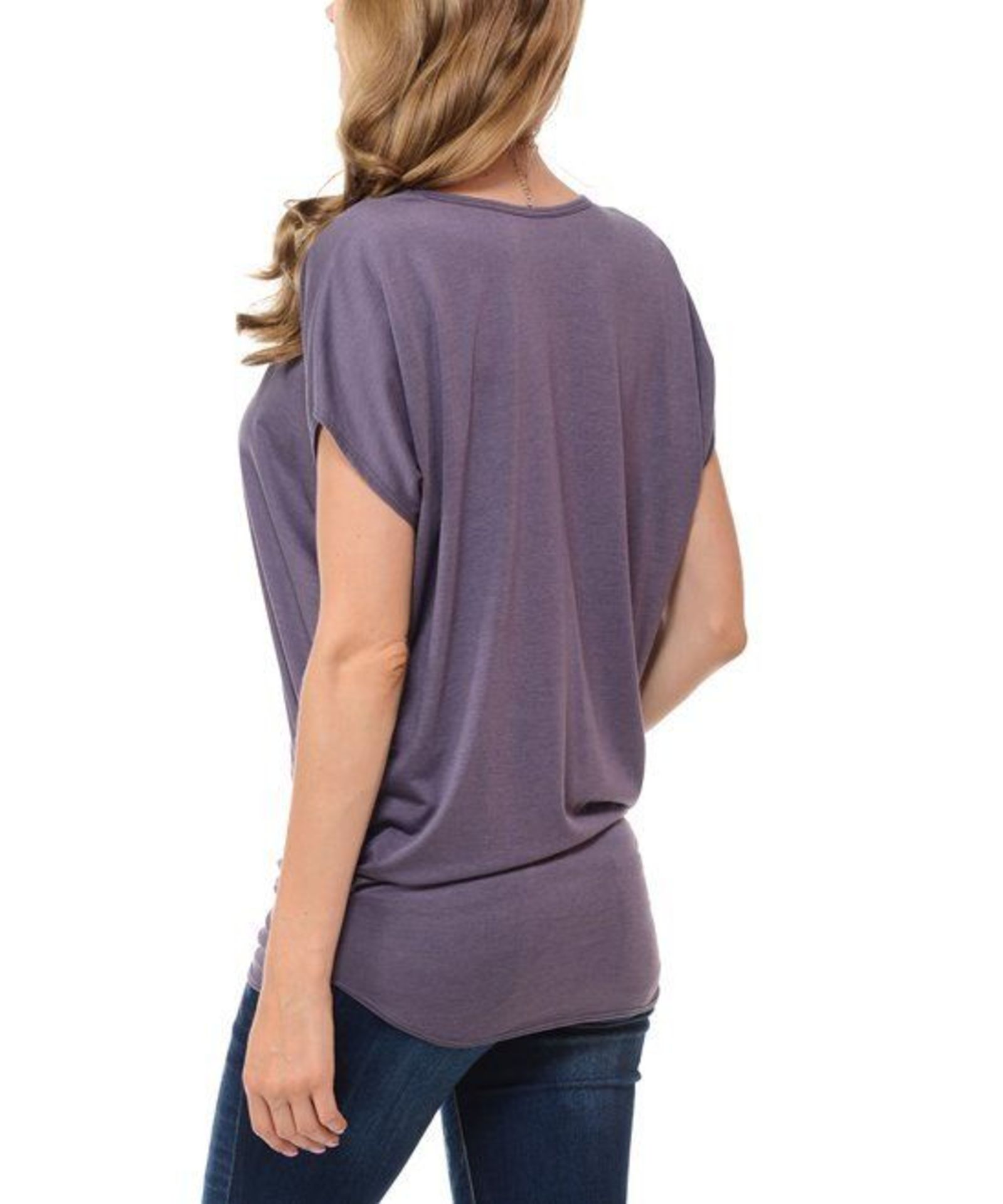 Cool Melon Dusty Purple Cinch-Waist Dolman Top - Plus (Uk 26/28:Us 22/24) (New with tags) [Ref: - Image 3 of 3