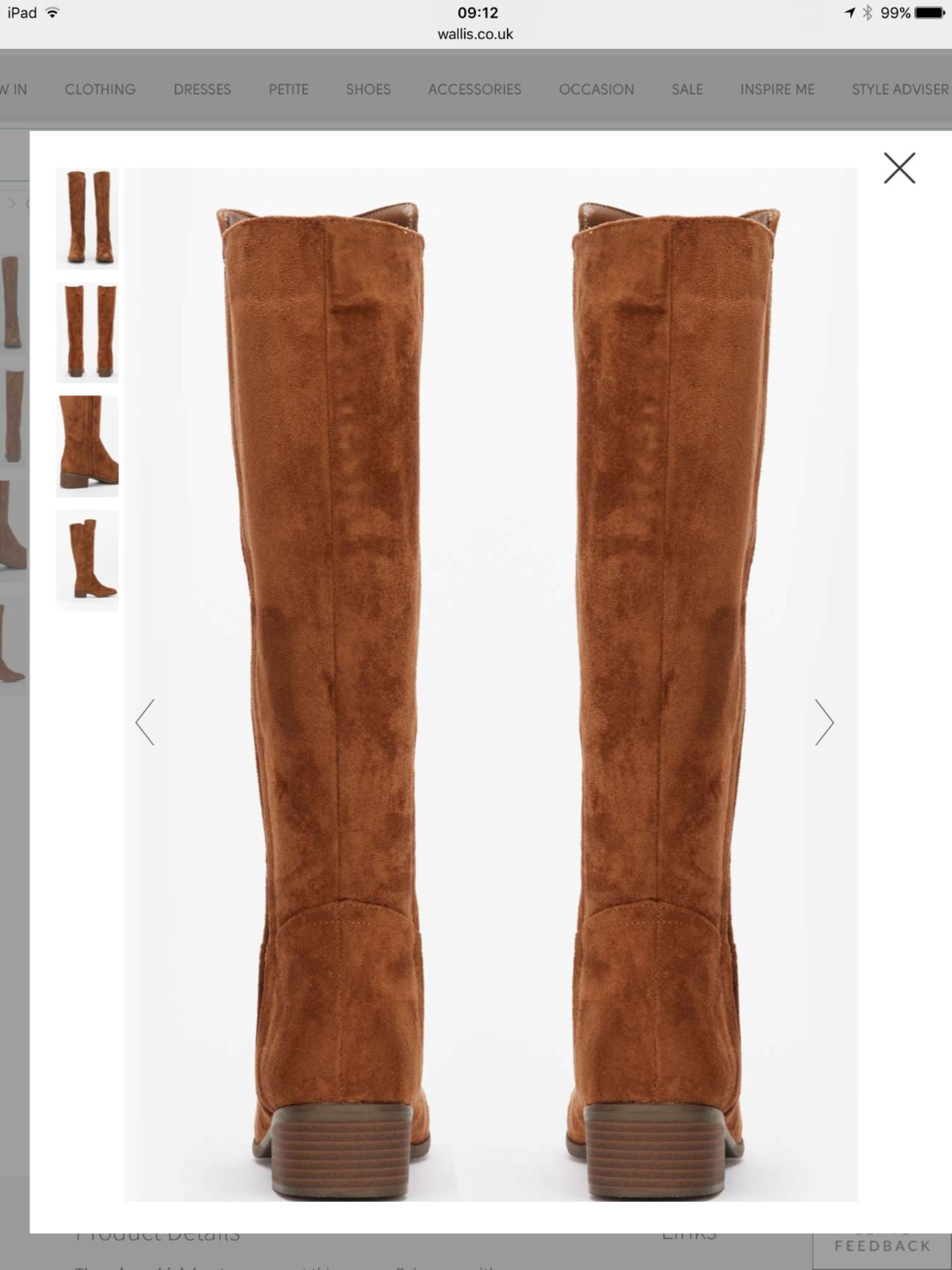 Dorothy Perkins Chestnut Kiki Long Boot, Size UK 3 Eur 36 (New with box) [Ref: F4] - Image 2 of 5