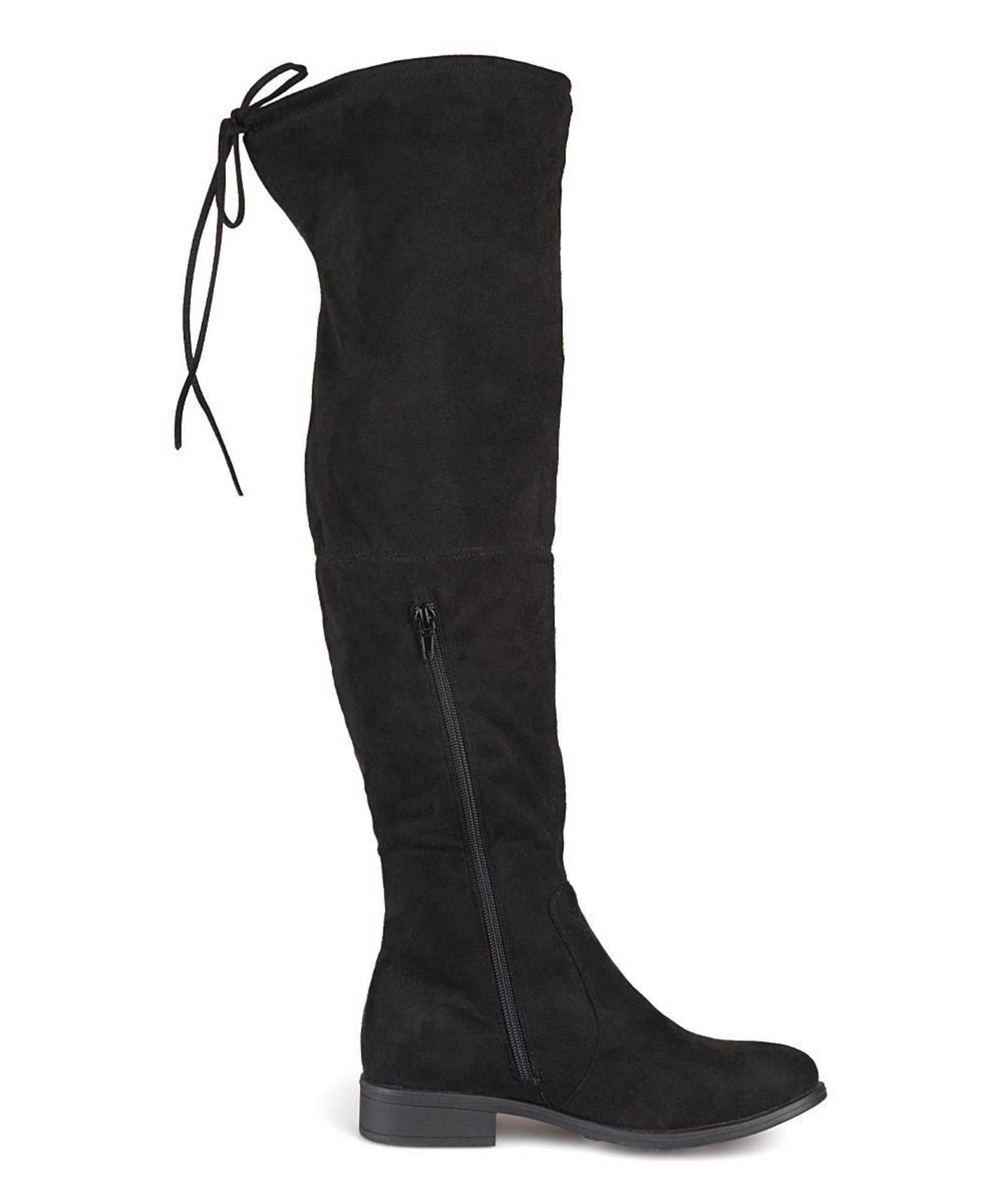 Journee Collection Black Mount Wide-Calf Over-the-Knee Boot (Uk 6:Us 8.5) (New with box) [Ref: - Image 2 of 4