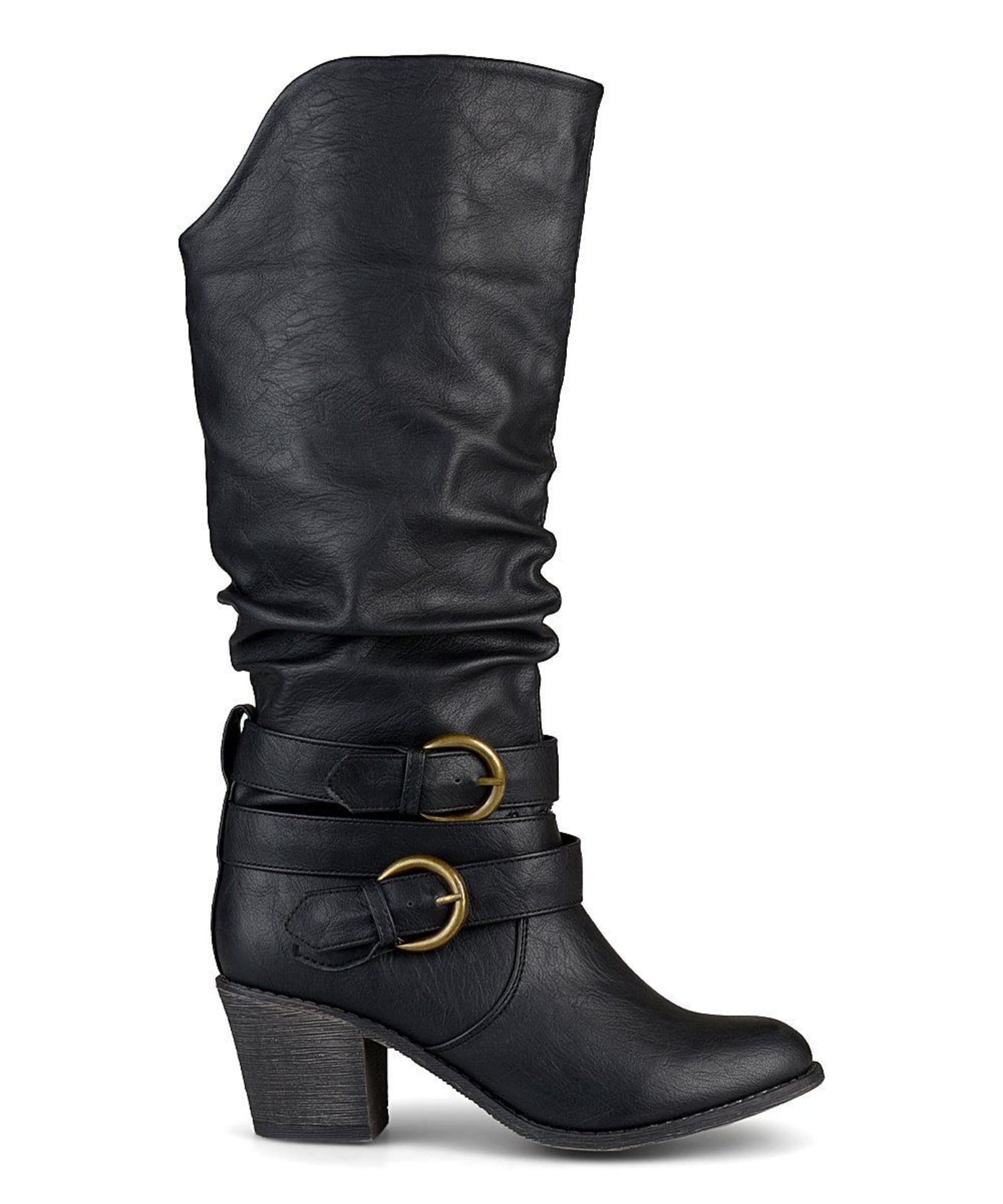 Brinley Co. Black Early Wide-Calf Boot (Uk Size 3.5:Us Size 6) (New with box) [Ref: 42973616-A-003] - Image 2 of 5