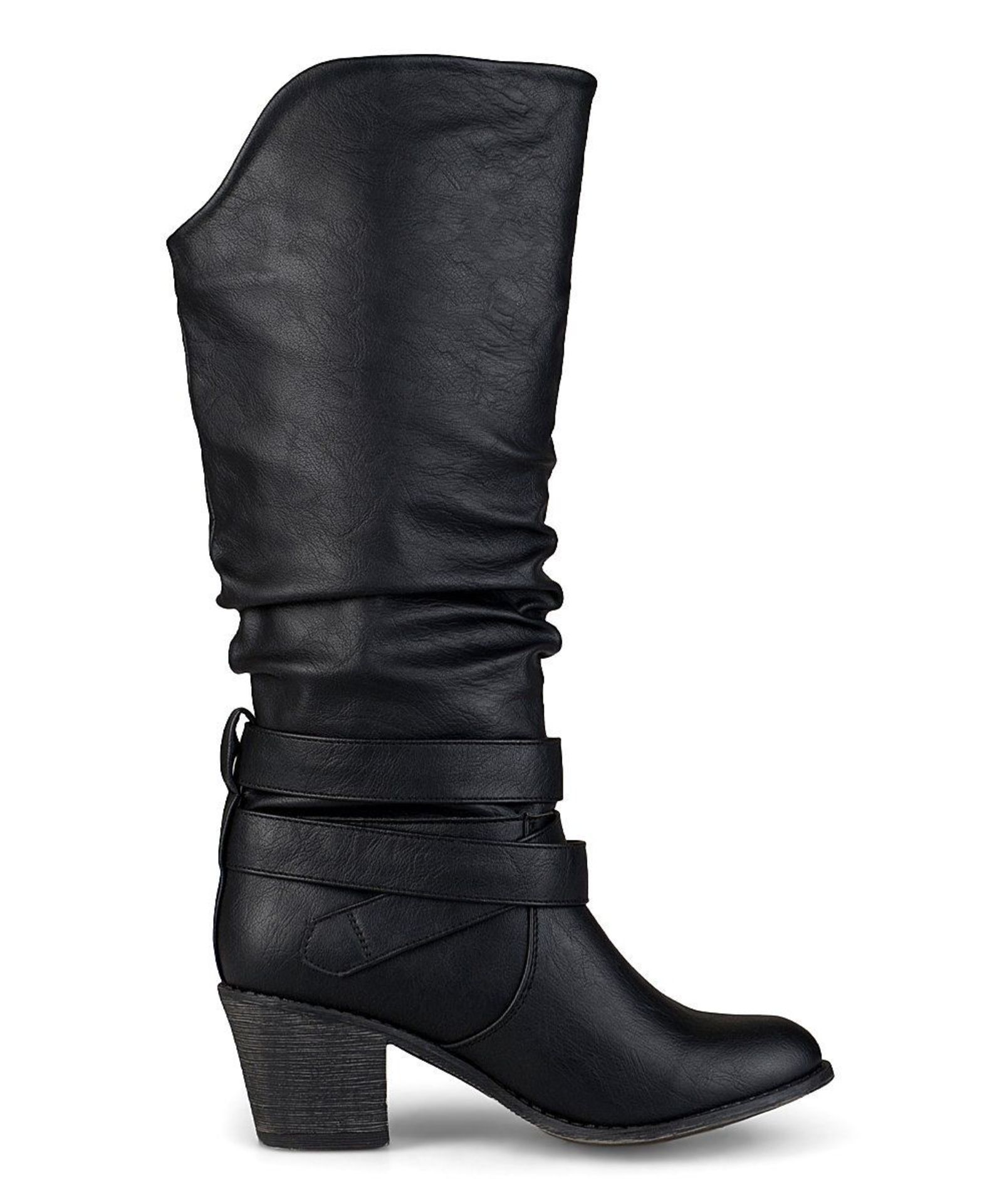 Brinley Co. Black Early Wide-Calf Boot (Uk Size 3.5:Us Size 6) (New with box) [Ref: 42973616-A-003] - Image 3 of 5