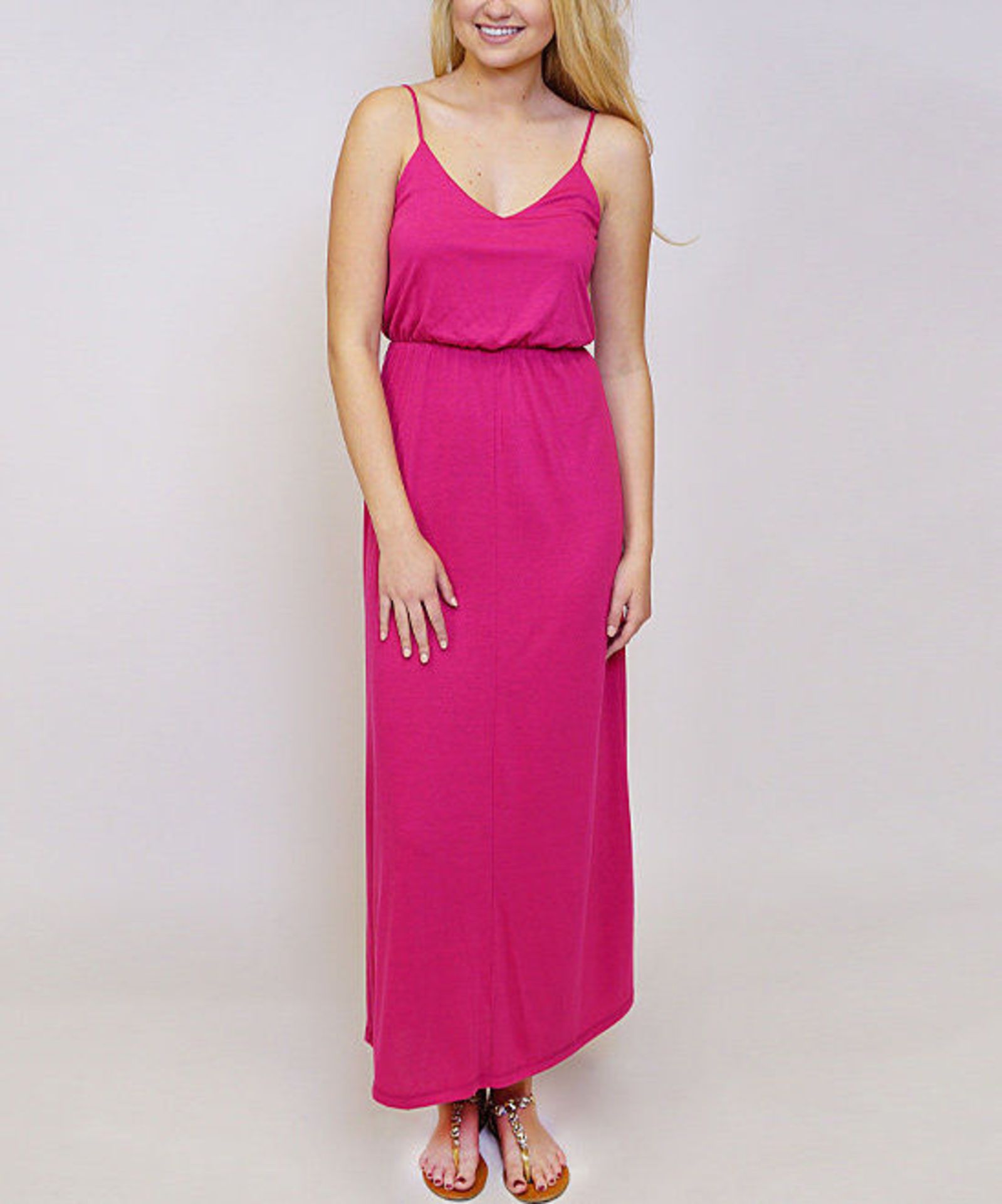 SOB Clothing, Pink Blouson Maxi Dress, US Size Large/UK Size 16 (New with tags) [Ref: 46315170- T- - Image 3 of 3