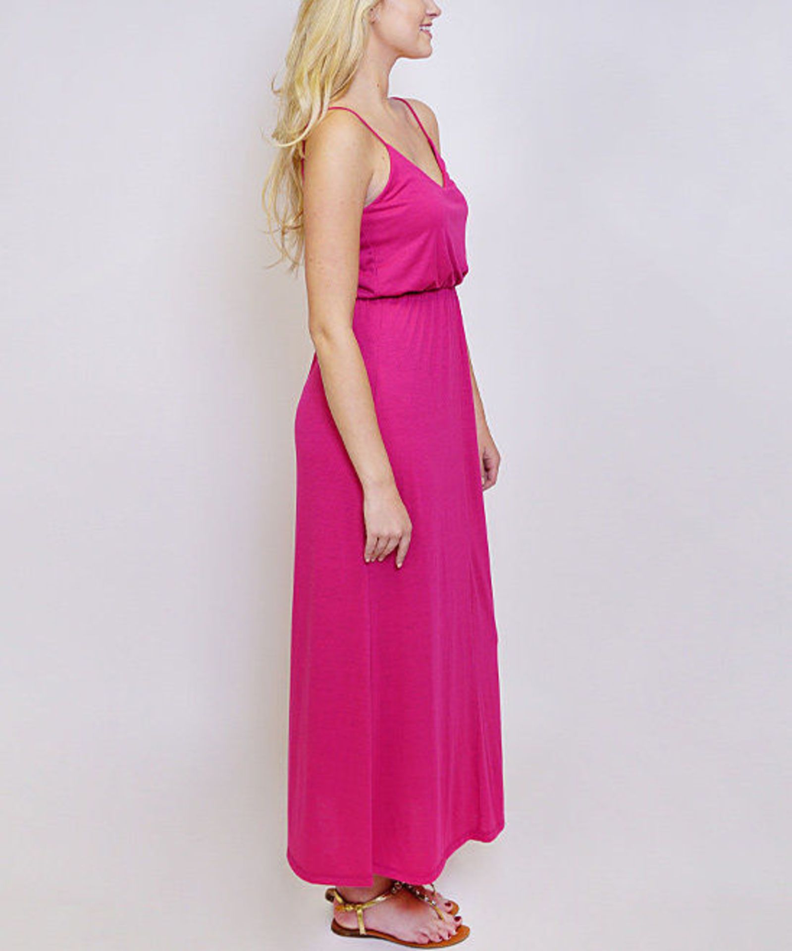 SOB Clothing, Pink Blouson Maxi Dress, US Size Large/UK Size 16 (New with tags) [Ref: 46315170- T- - Image 2 of 3