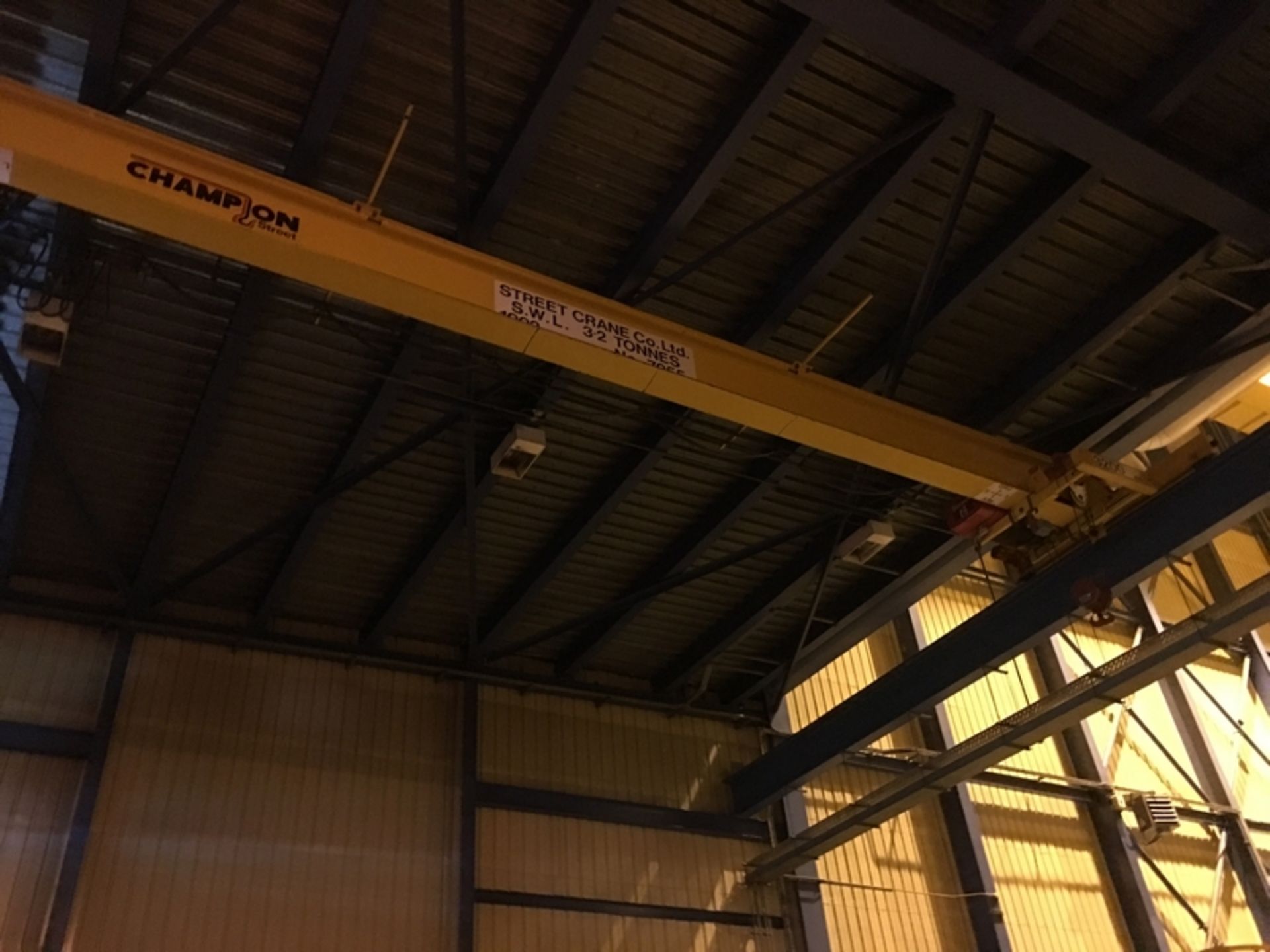 1992 Street Crane Co 3.2 tonne Overhead Underhung Crane