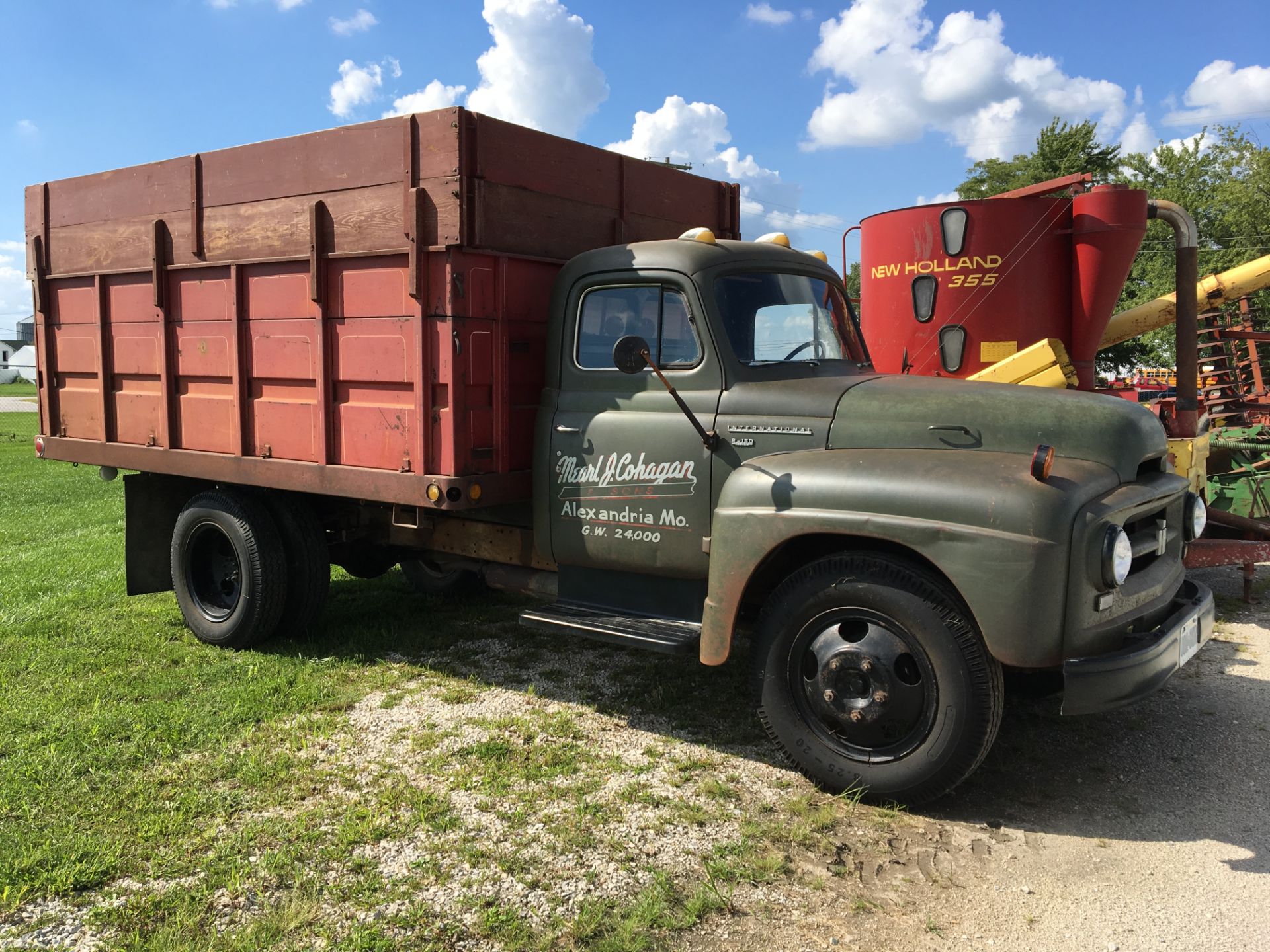 1956 Int R-160 series single axle truck with 11' grain bed and hoist, only 42,486 miles.