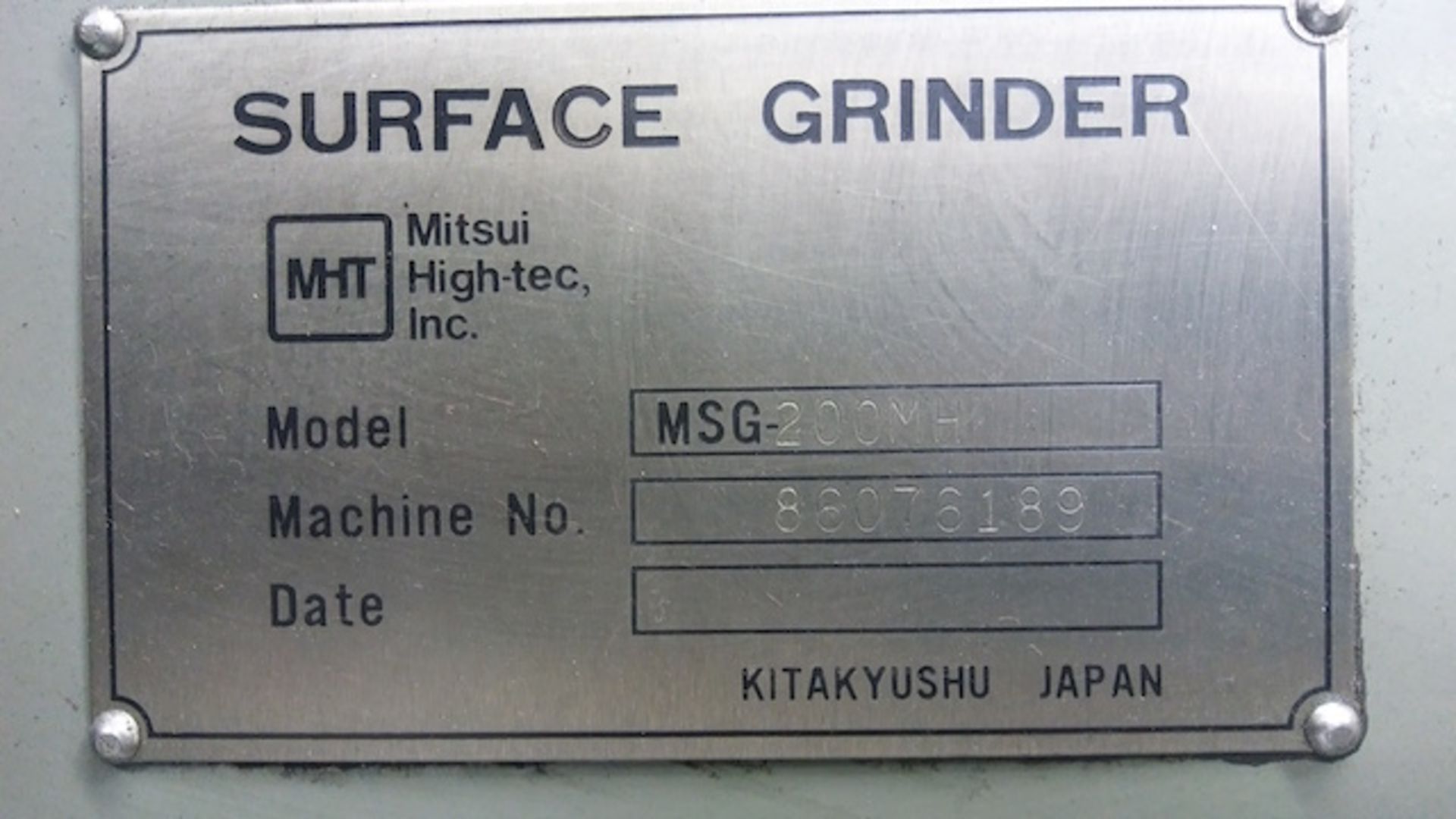MHT MSG-200MH Surface Grinder - Image 2 of 2
