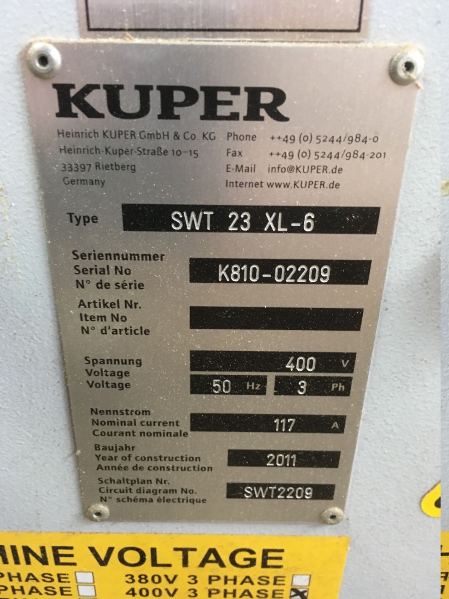 Kuper SWT 23XL-6 six head planer moulder - Image 4 of 4