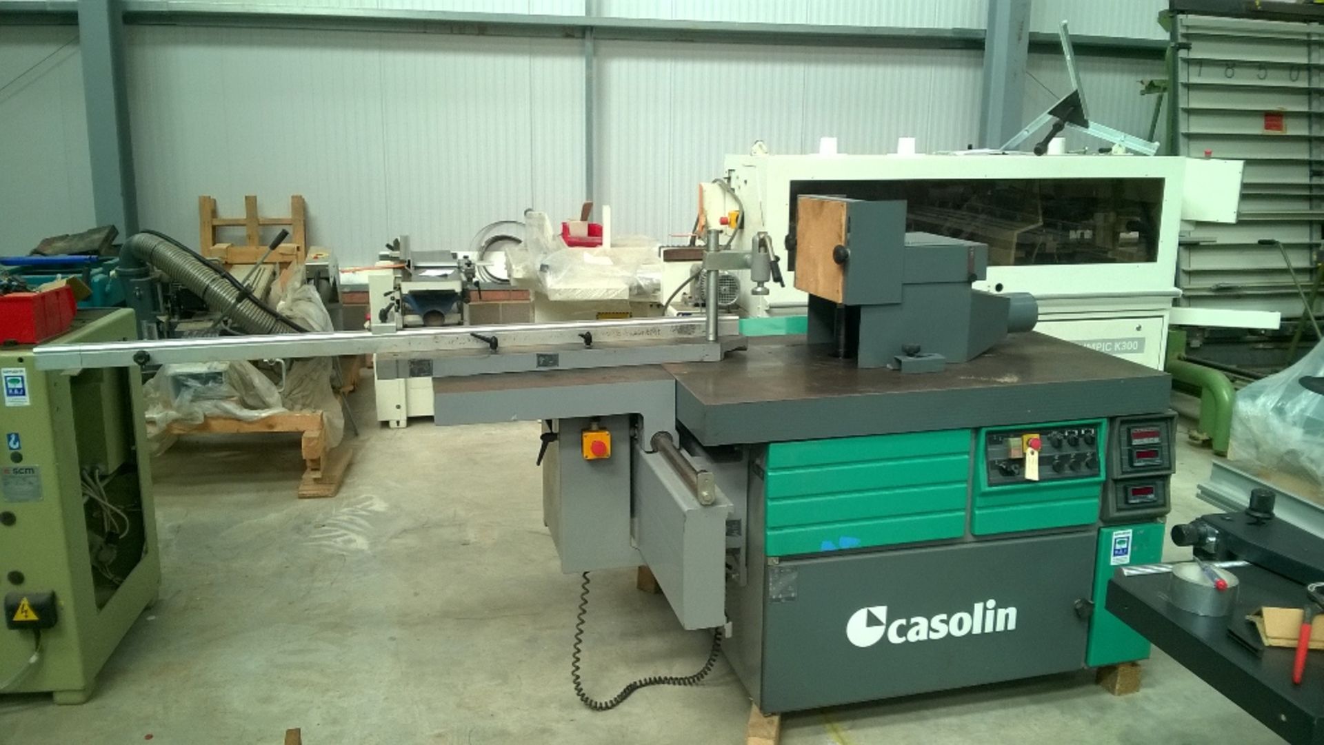 Casolin F90 heavy duty spindle Moulder complete with tenoning table, 10 Hp, Year 1996, Serial no. 8 - Image 2 of 3