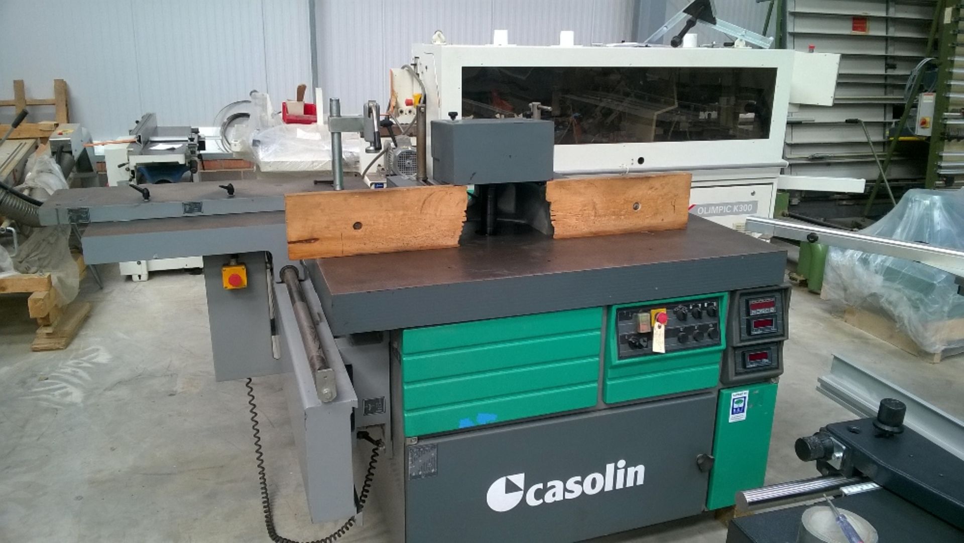 Casolin F90 heavy duty spindle Moulder complete with tenoning table, 10 Hp, Year 1996, Serial no. 8