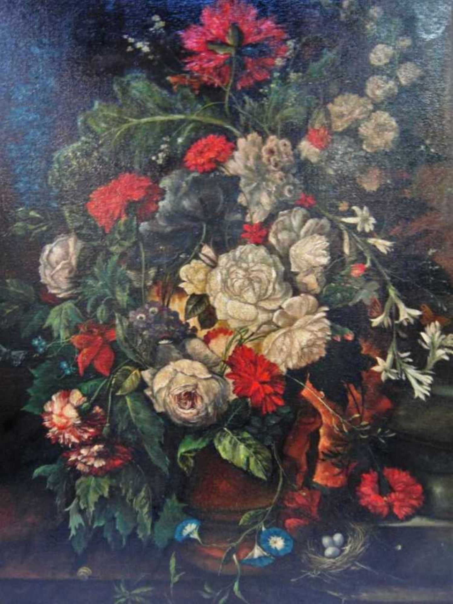 'Bloemstilleven' schilderij op doek, 73x62cm (classical painting, canvas)